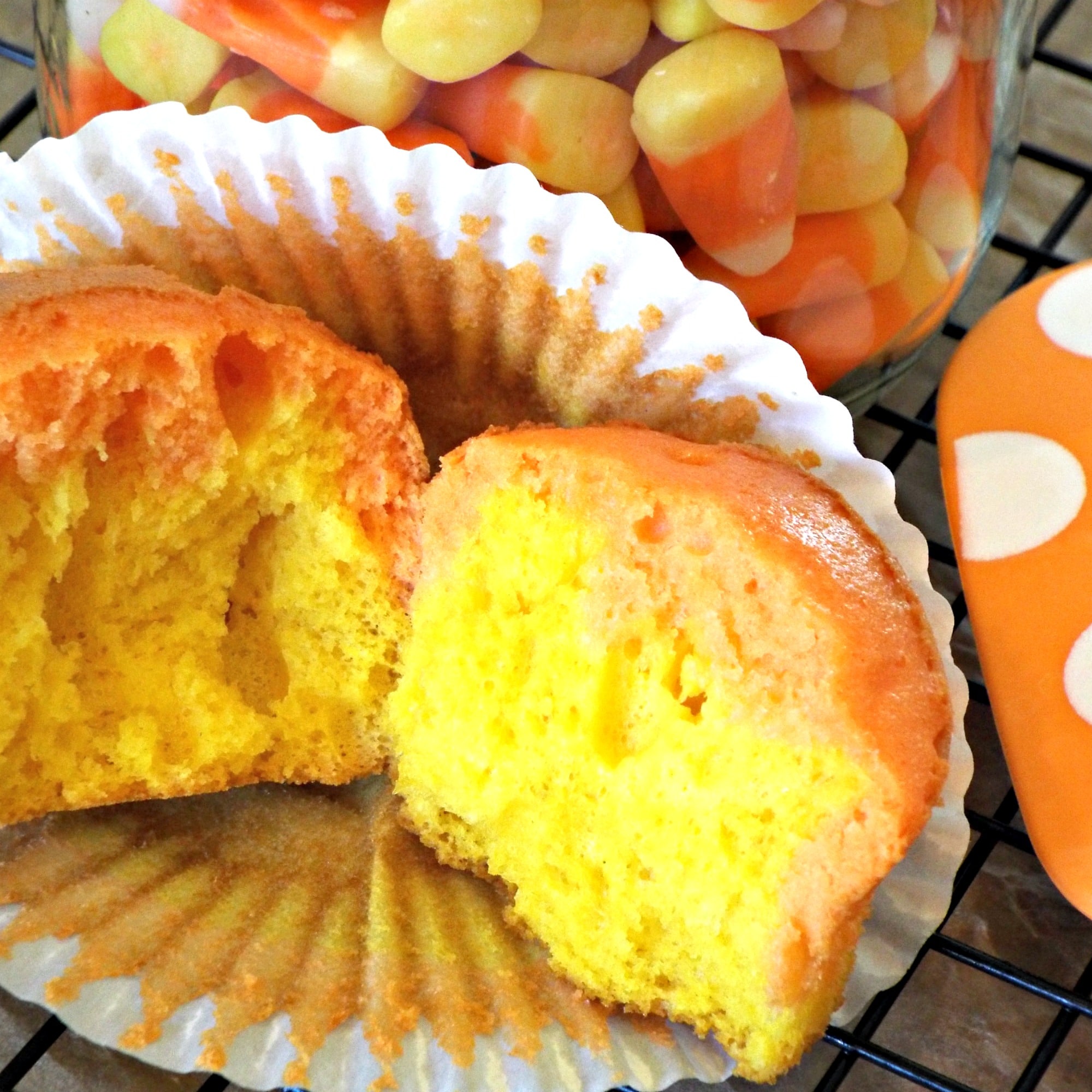 Corn Candy Cupcakes