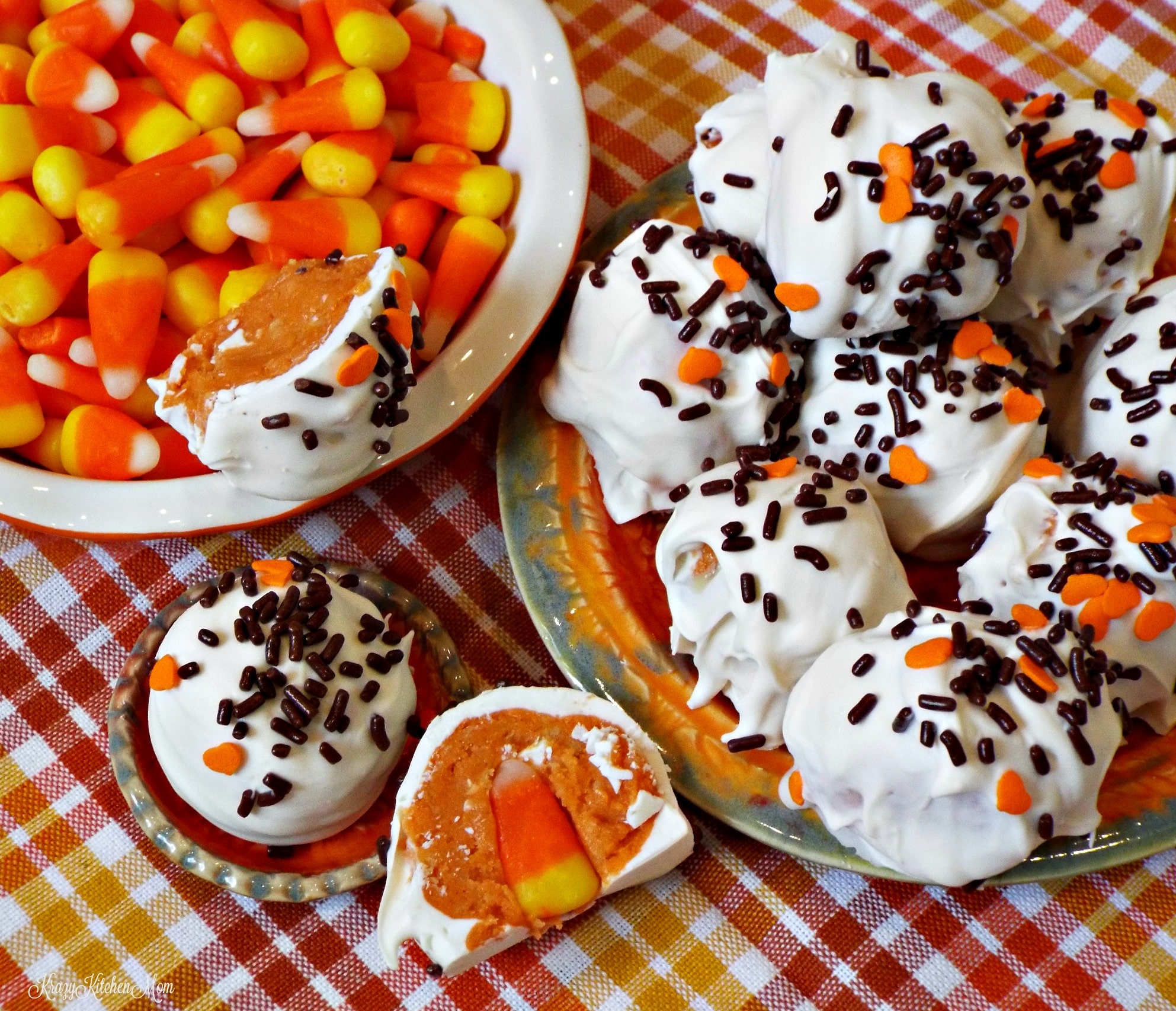 Candy Corn Oreo Cookie Balls Krazy Kitchen Mom