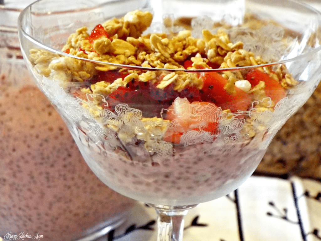 Strawberry Chia Seed Yogurt Parfait Krazy Kitchen Mom