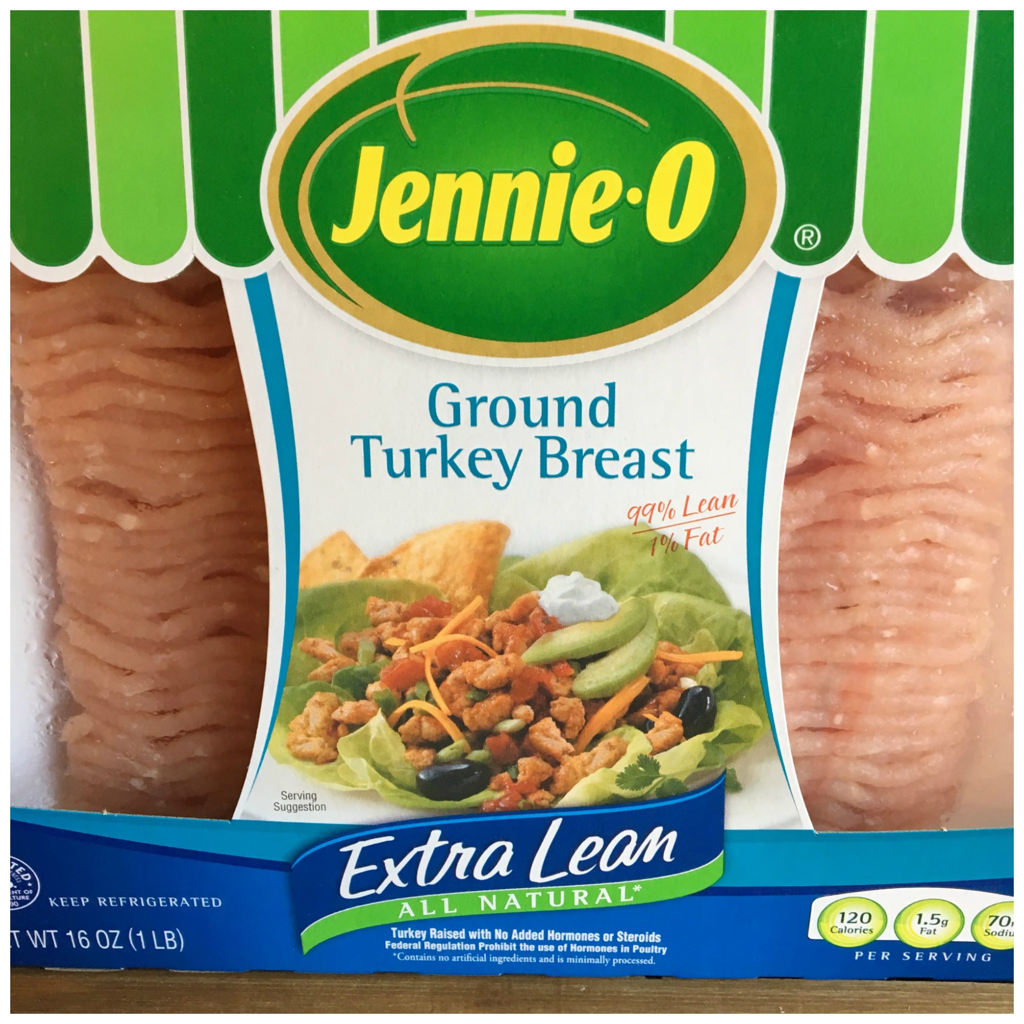 a package of ground turkey breast