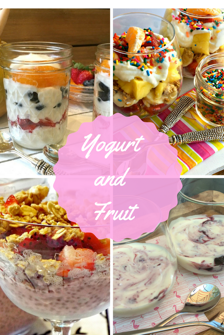 Fruit salad, Greek yogurt, Yogurt Parfait 