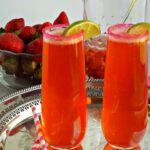 Strawberry Lime Gin Fizz, Gin Fizz, Gin cocktail