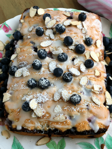 Blueberry Coffee Cake with Lemon Glaze