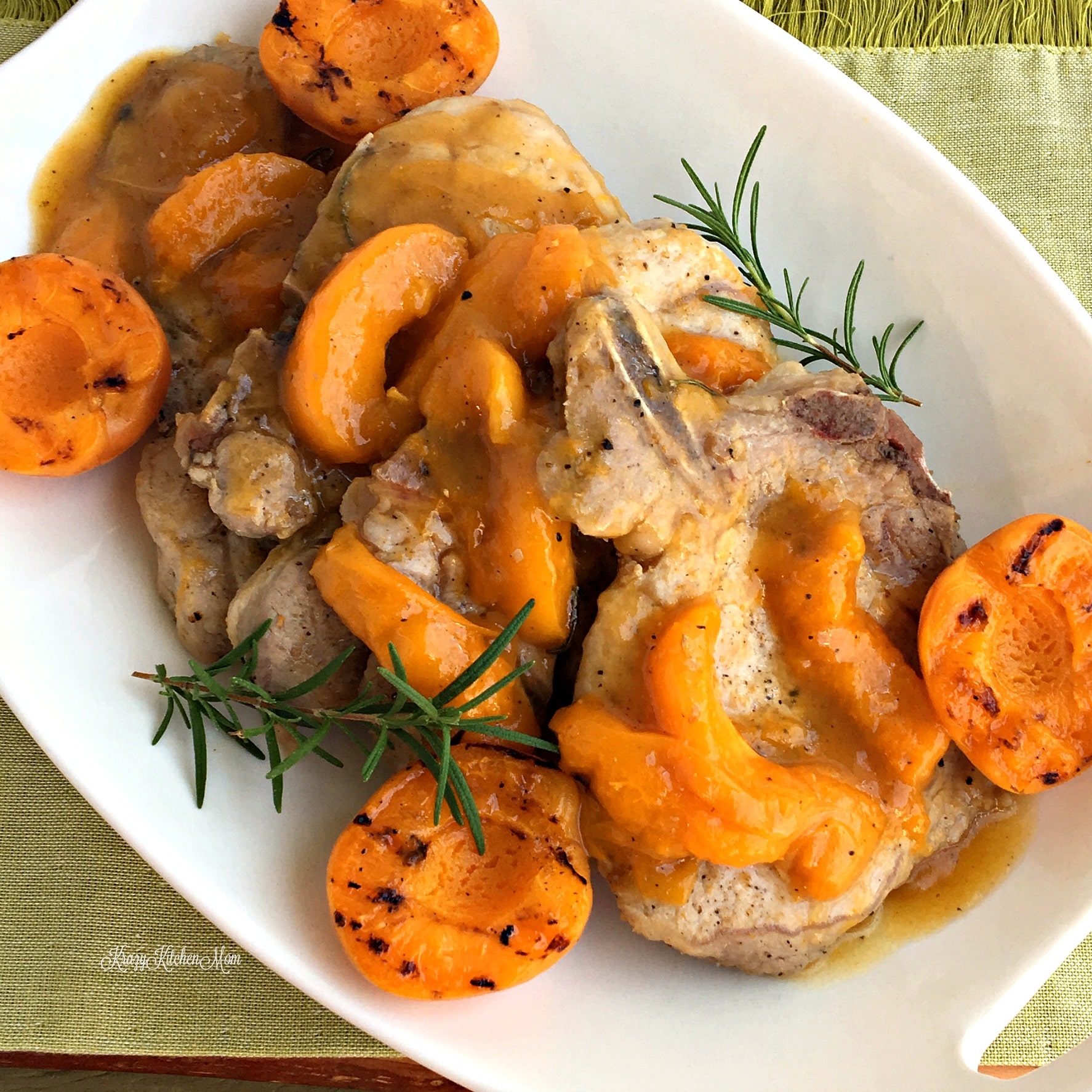 Apricot Brandy Glazed Pork Chops