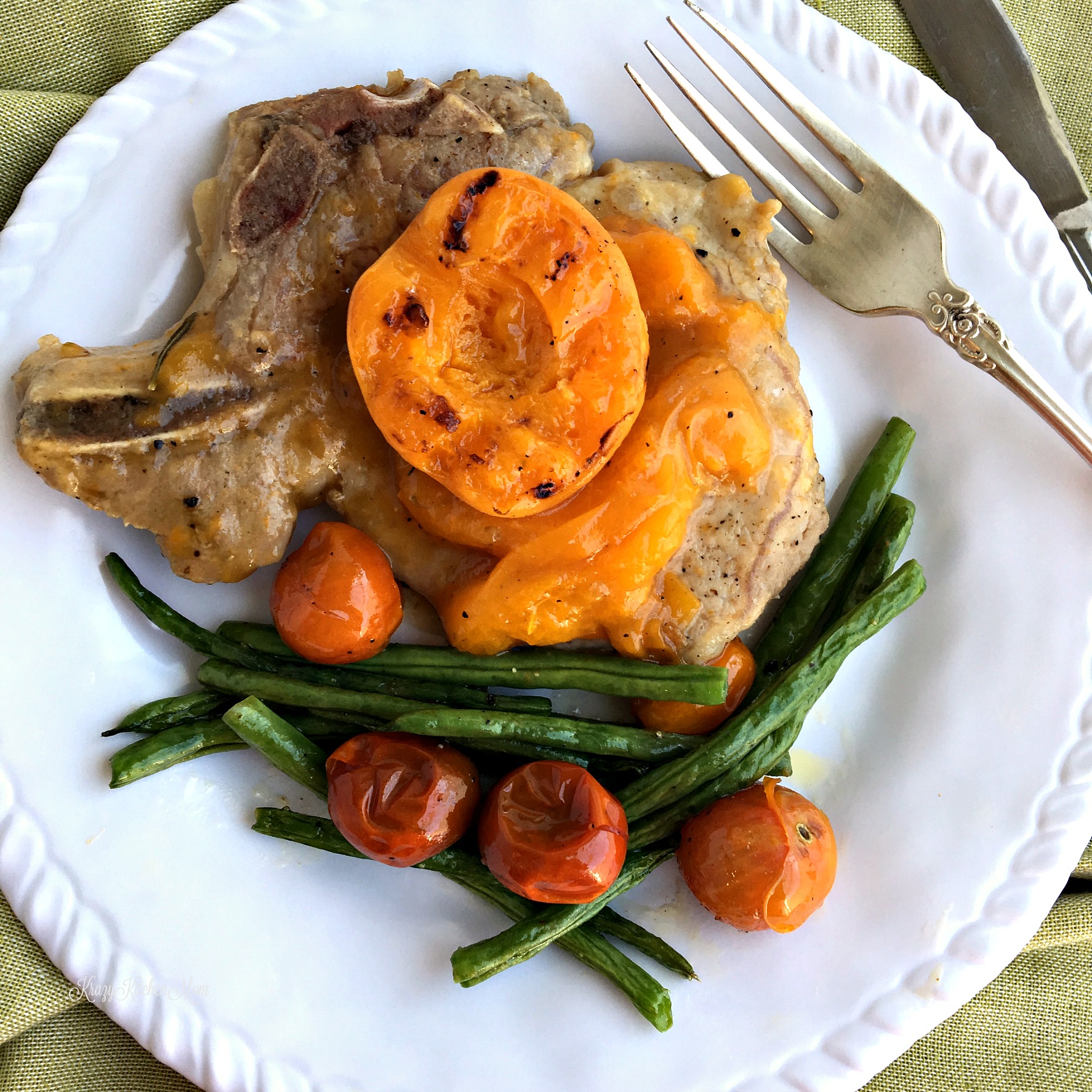 Apricot Brandy Glazed Pork Chops