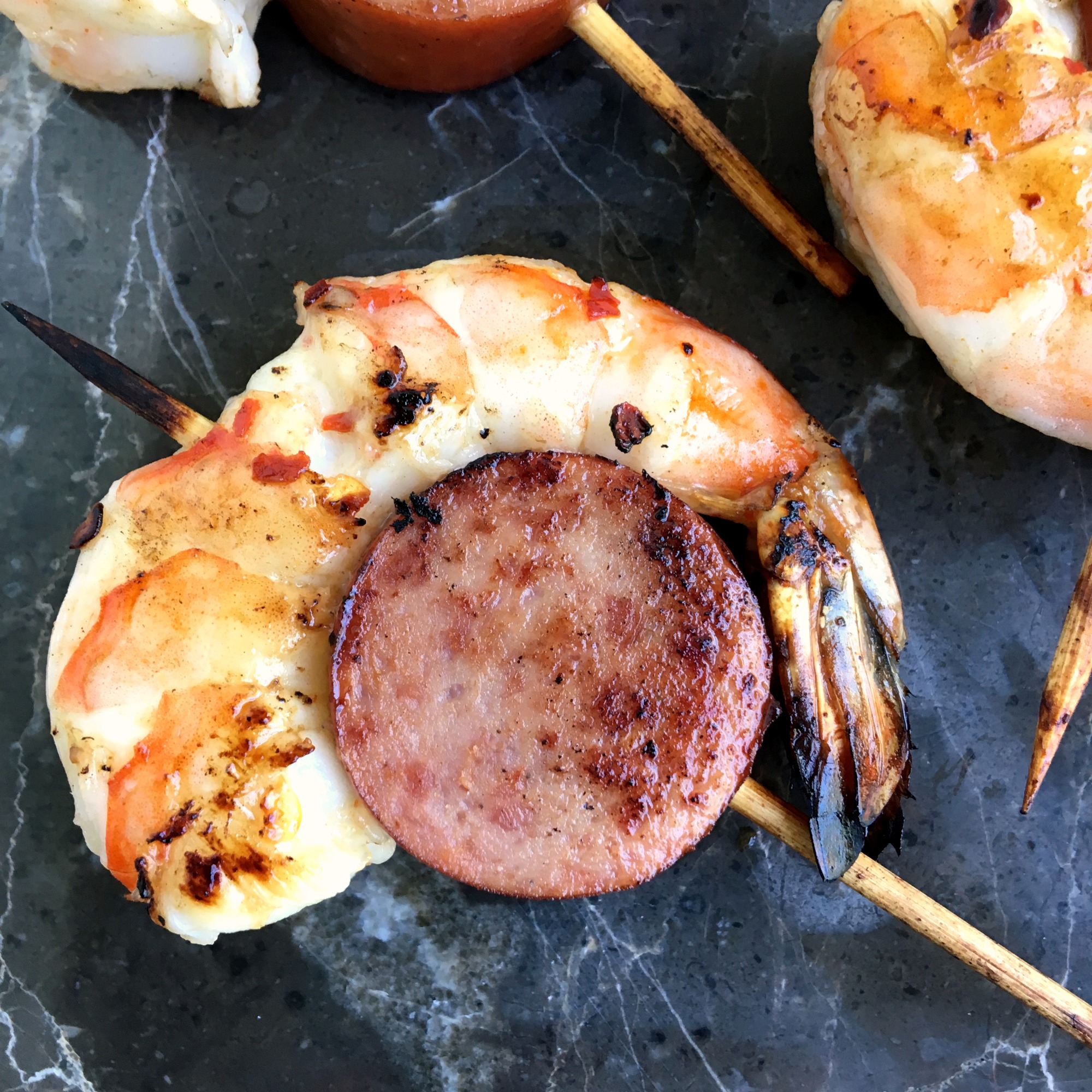 JennieO Turkey Kielbasa and Shrimp Skewers Krazy Kitchen Mom