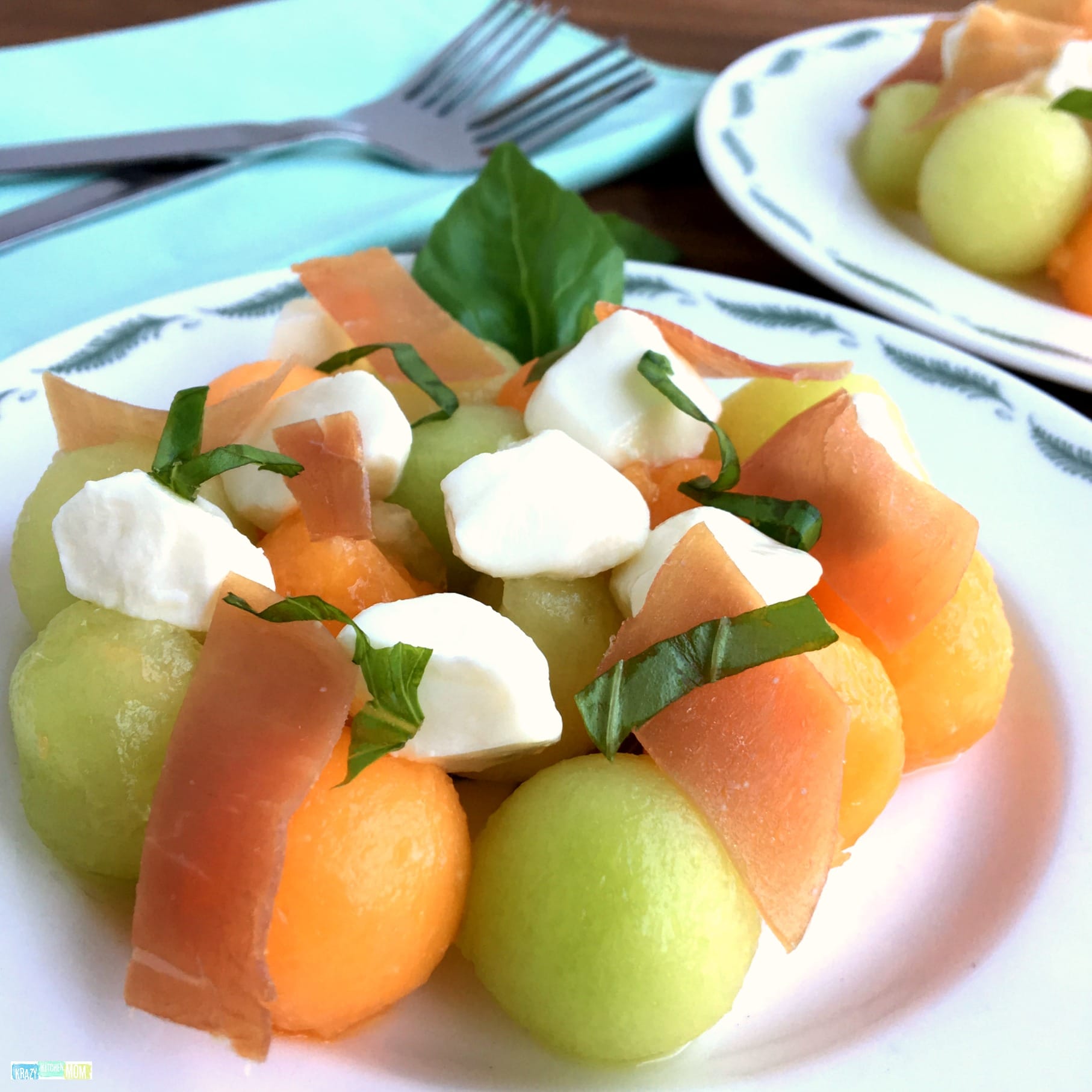 Melon Ball Prosciutto Salad Krazy Kitchen Mom