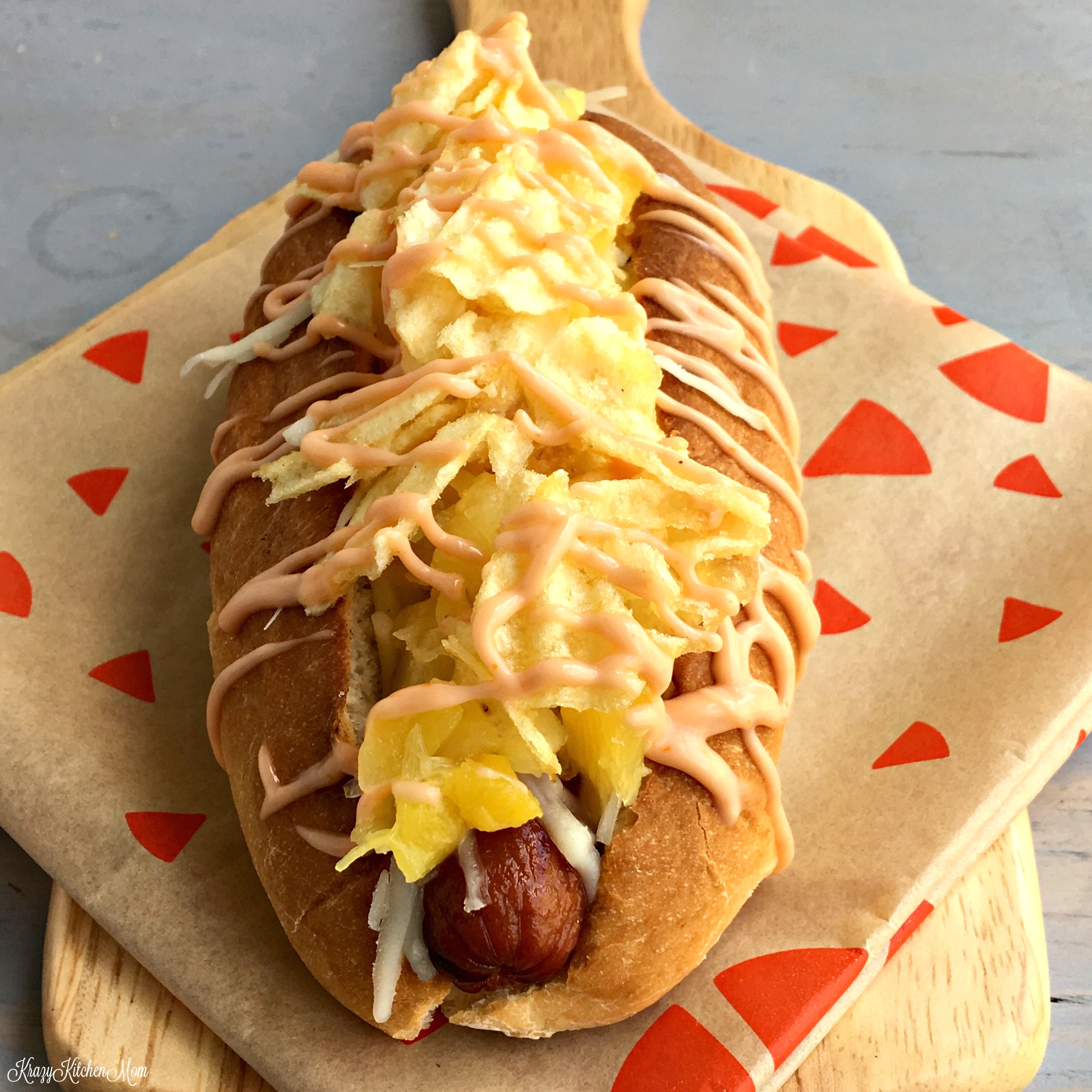 Columbian Style Hot Dog | Krazy Kitchen Mom