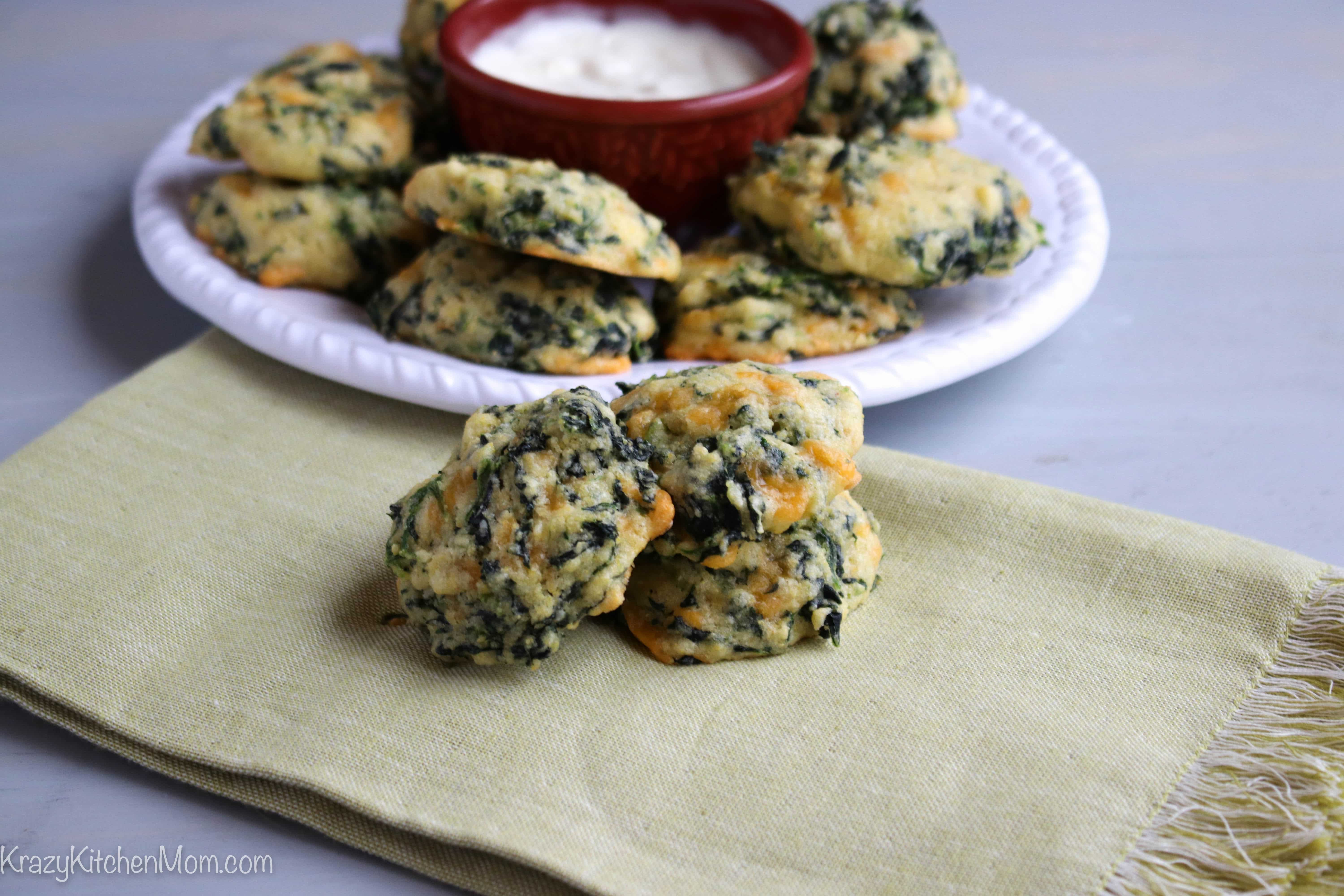 Cornbread Spinach Cheese Bites Krazy Kitchen Mom