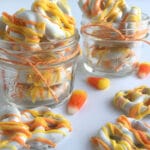 Halloween Candy Corn Chocolate Covered Pretzels