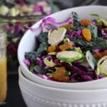 Shaved Brussels Sprout Kale Salad bowl