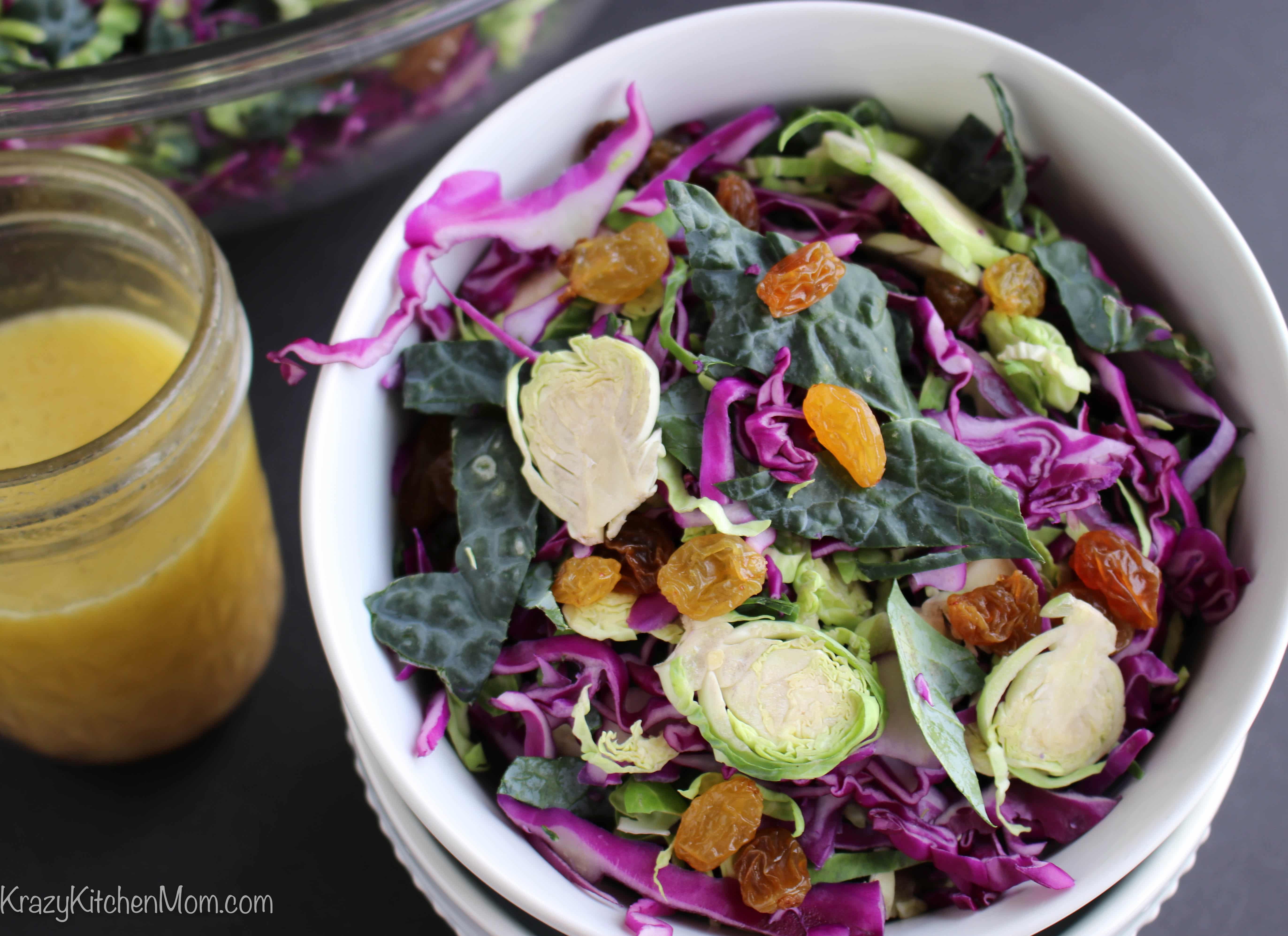 Shaved Brussels Sprout Kale Salad