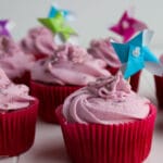 Red Sangria Cupcakes with Raspberry Filling