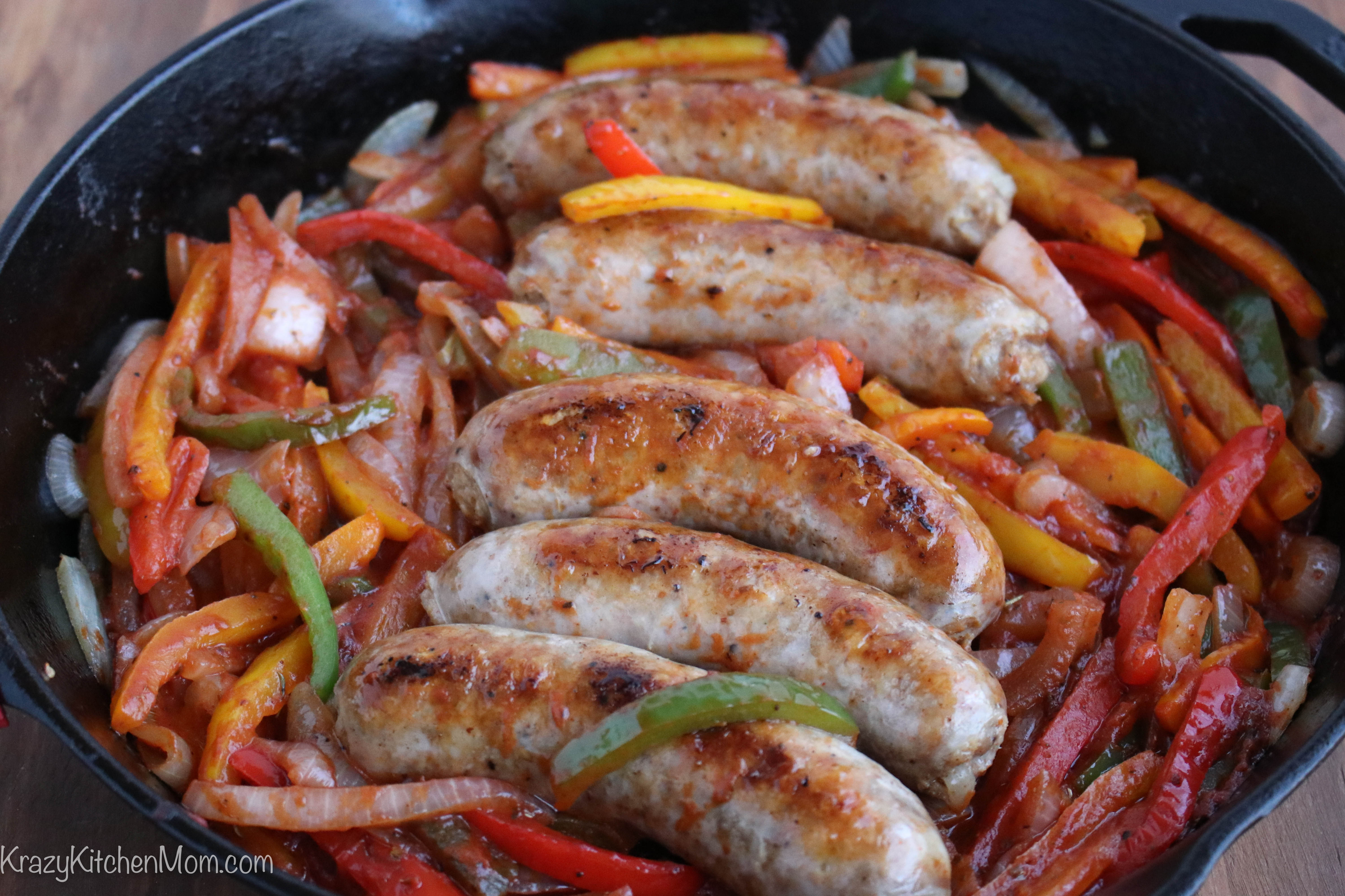 Sausage, Onions and Peppers