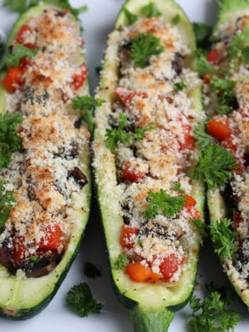 Award Winning Vegetarian Zucchini Boats