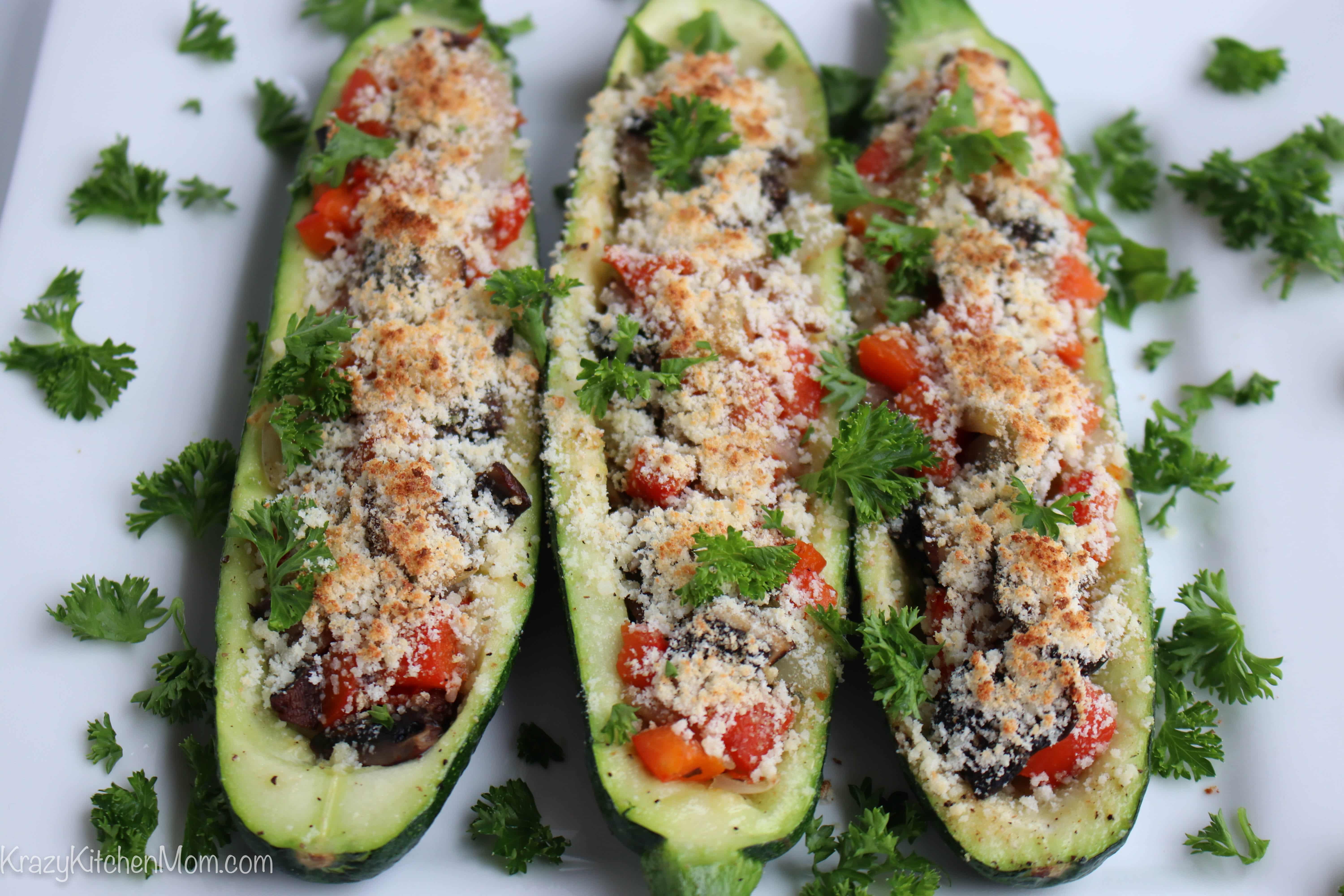 Award Winning Vegetarian Zucchini Boats