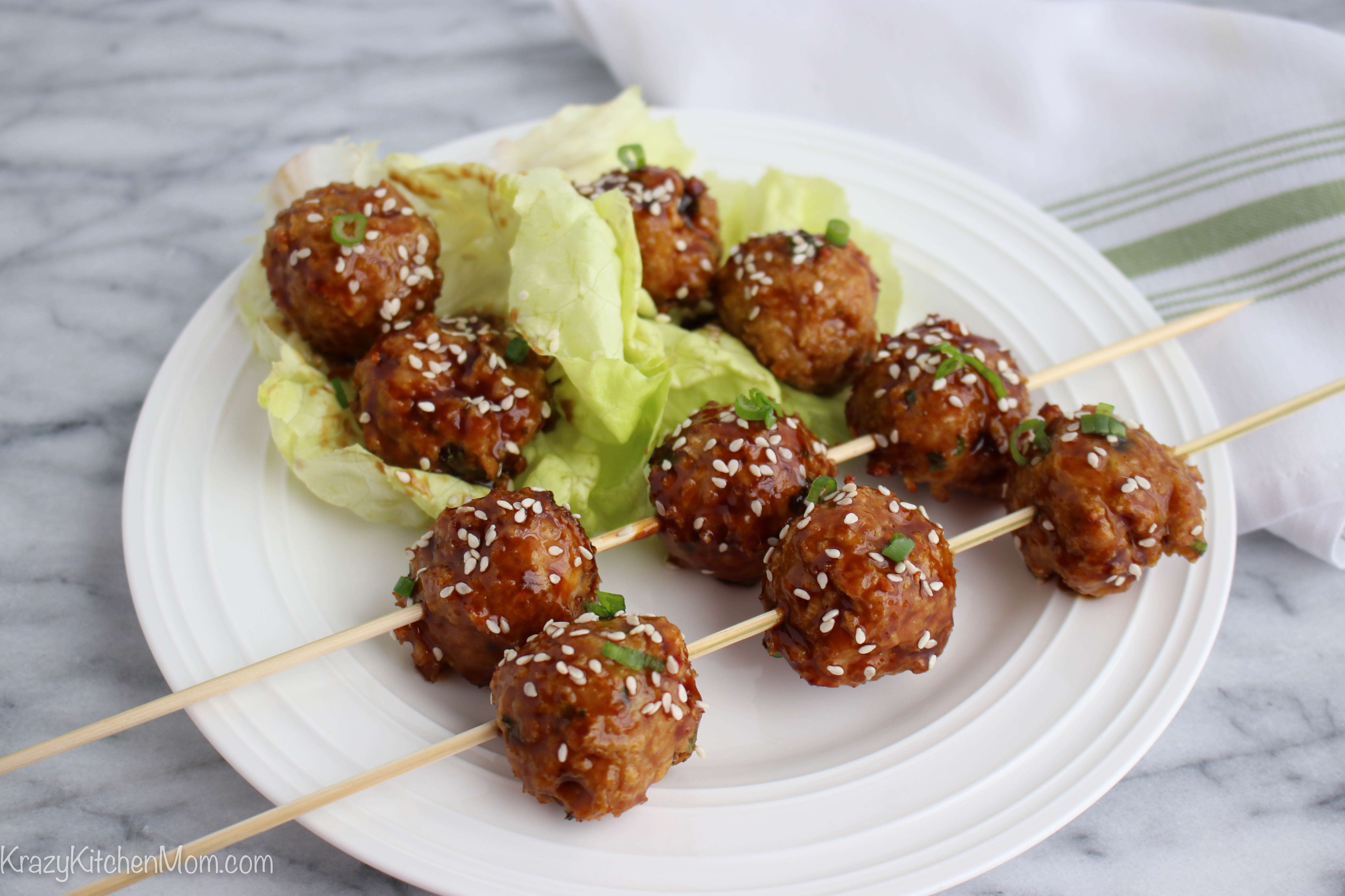 Asian Style Chicken Meatballs Krazy Kitchen Mom