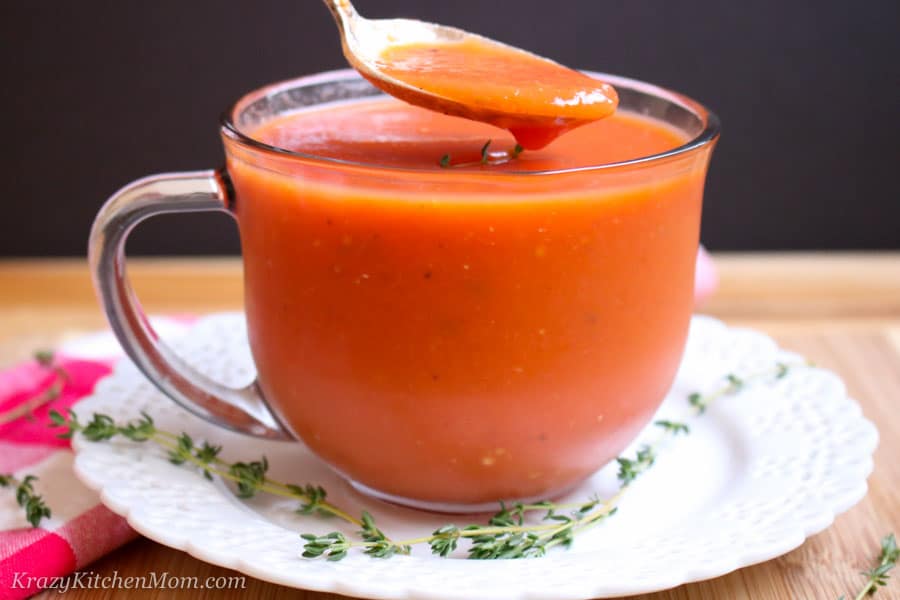 Low Carb Low Calorie Homemade Tomato Soup Krazy Kitchen Mom