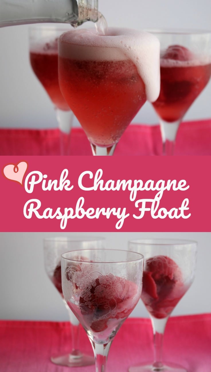 Pink Champagne Raspberry Float