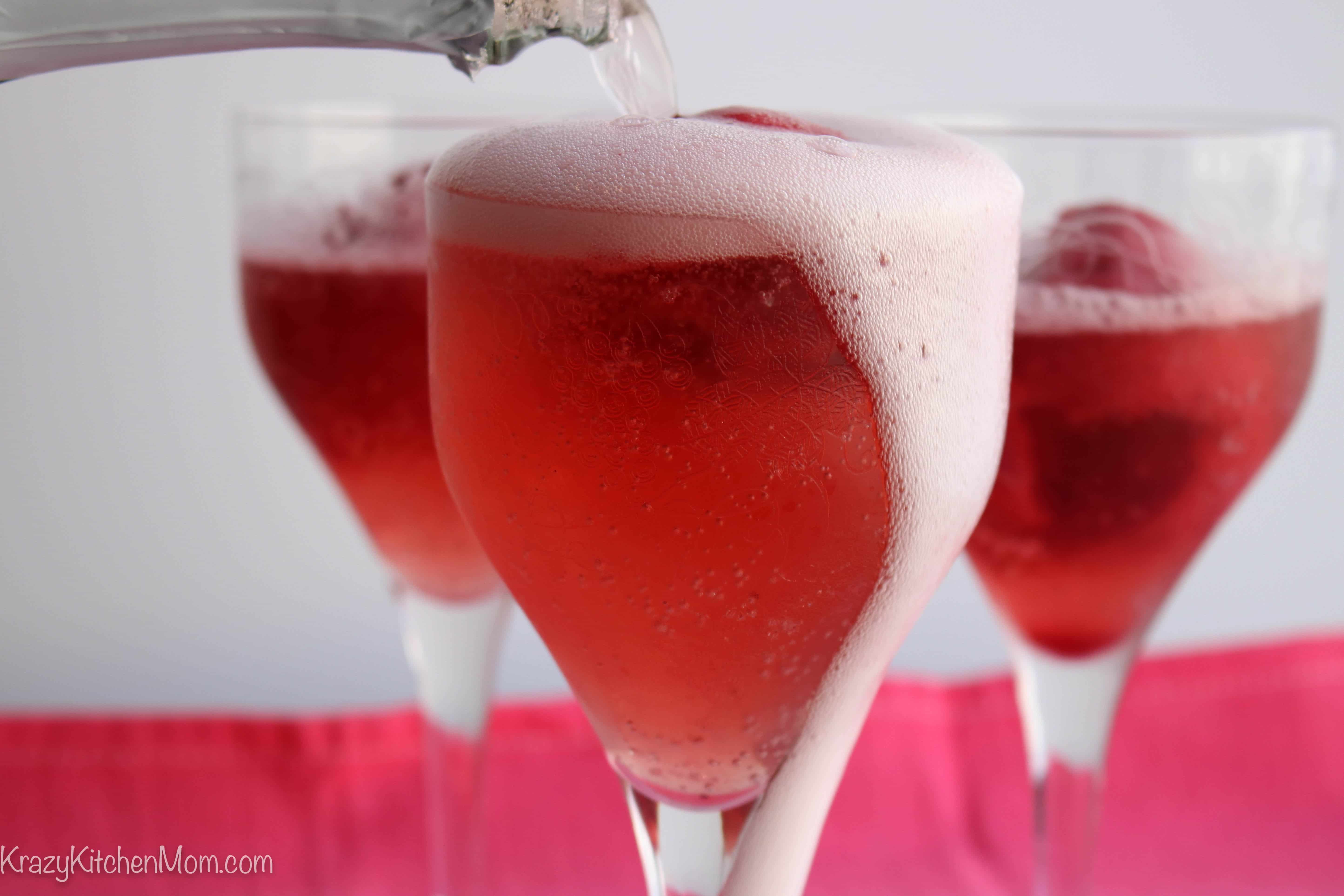 Pink Champagne Raspberry Float