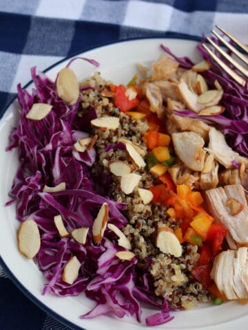 Quinoa Cabbage Chicken Salad