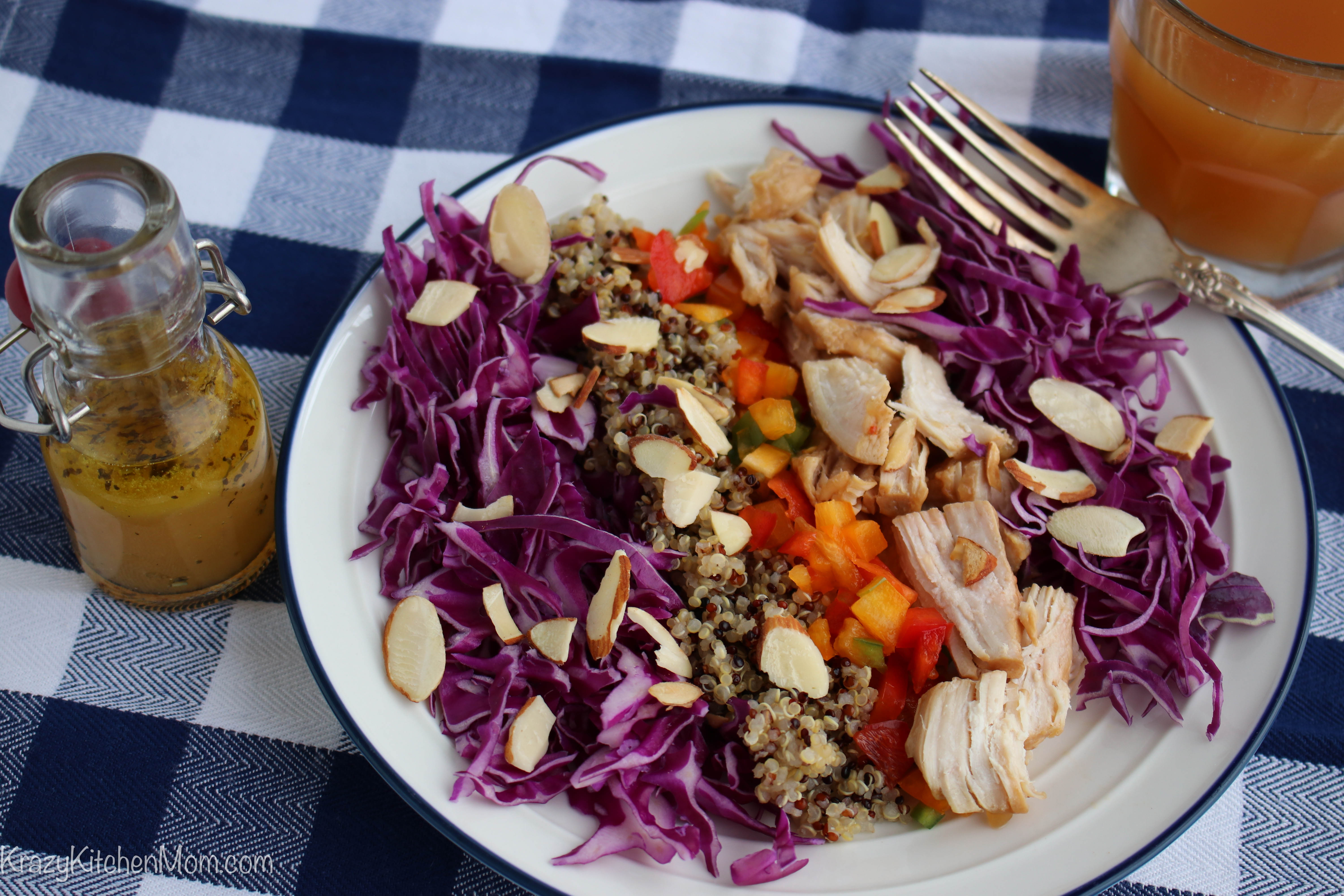 Quinoa Cabbage Chicken Salad