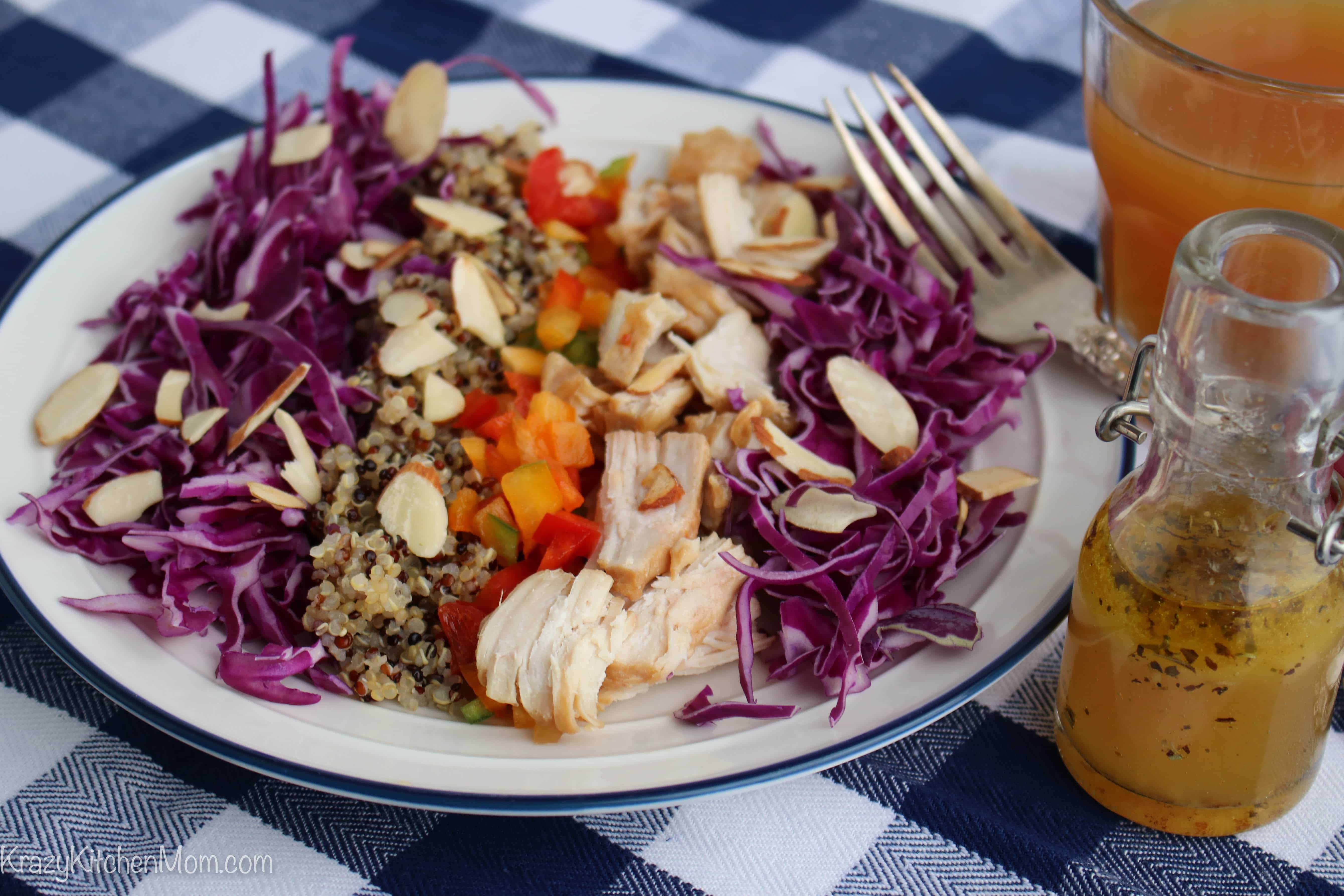 Quinoa Cabbage Chicken Salad