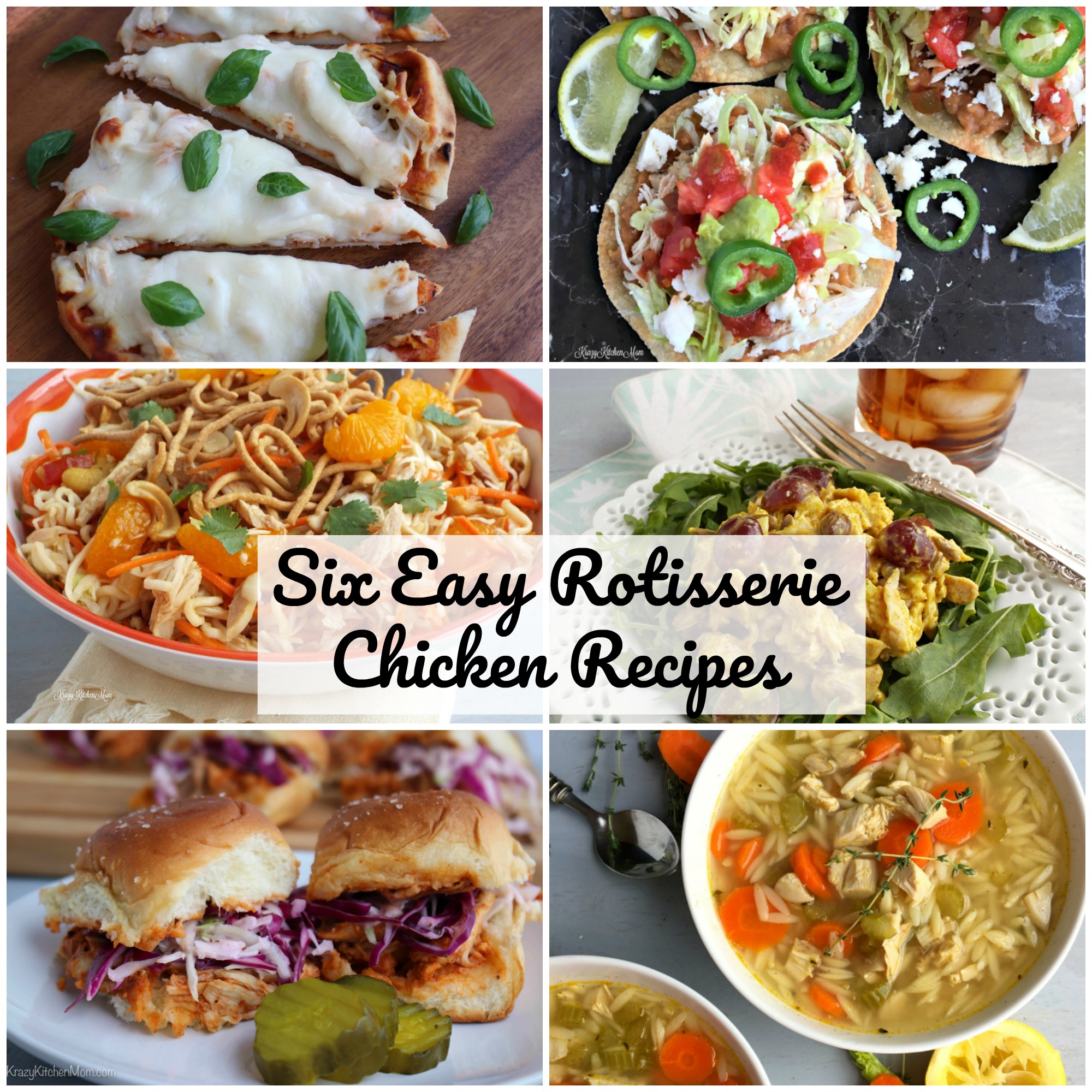 Six Easy Rotisserie Chicken Recipes | Krazy Kitchen Mom