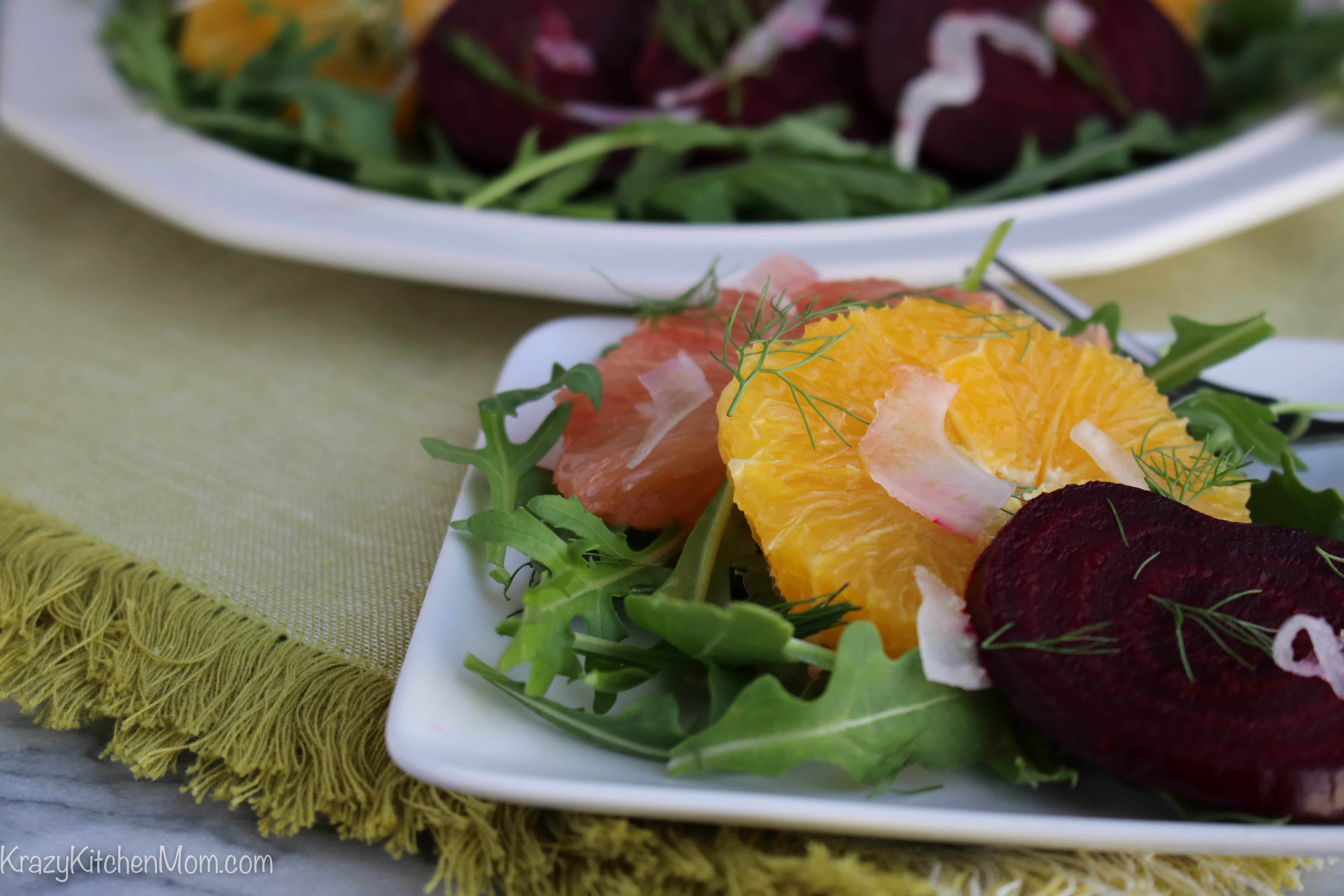 Winter Fruit Salad with Fennel and Beets