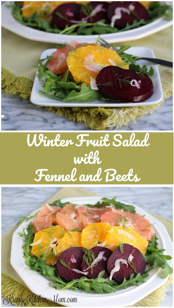 winter fruit salad with fennel and beets