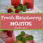 Fresh Raspberry Mojitos