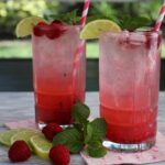 Fresh Raspberry Mojitos