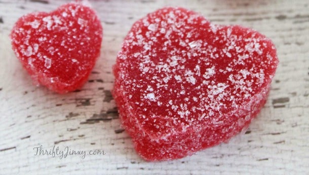 heart shaped red gum drop