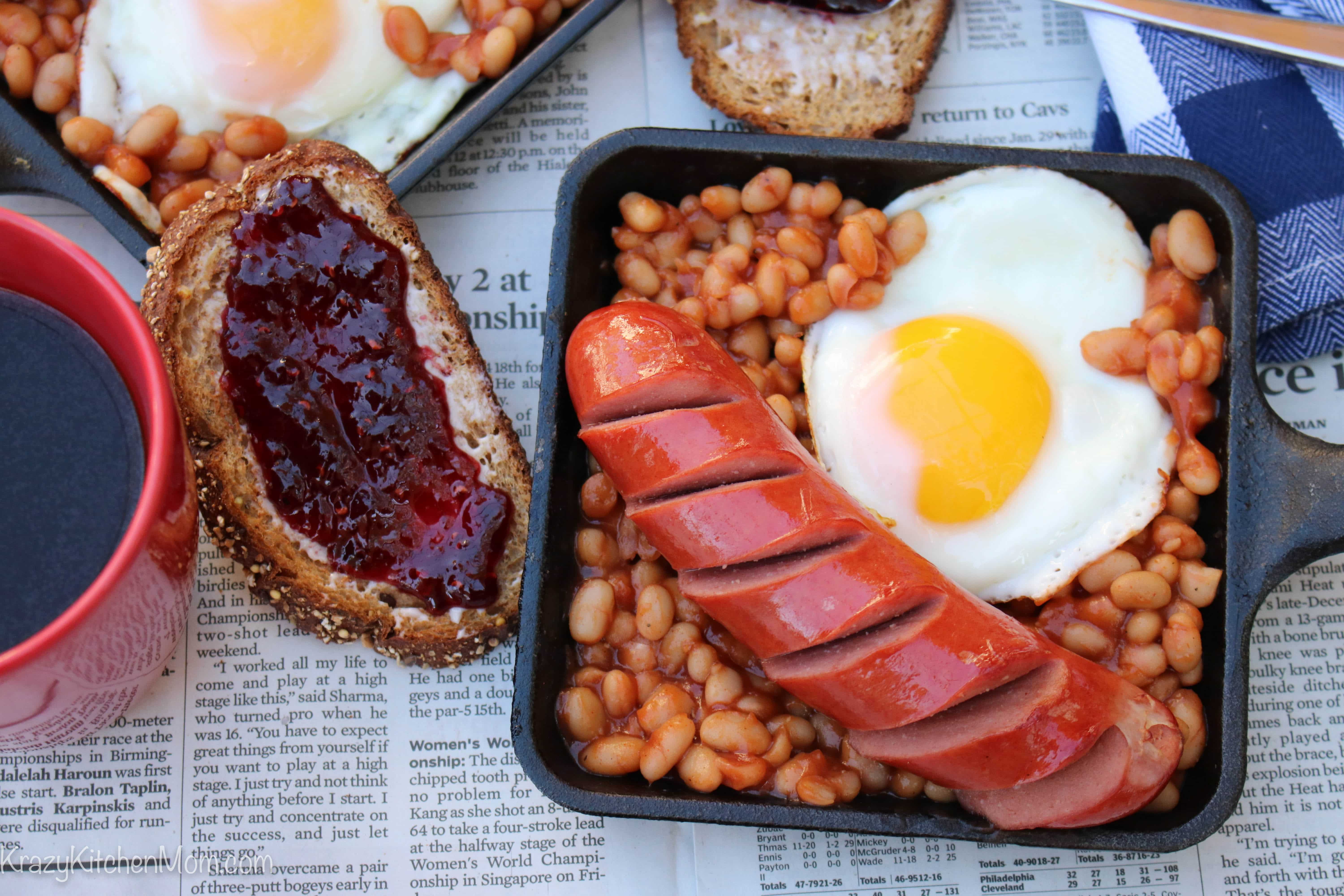 20 Minute Baked Bean Breakfast Skillet 