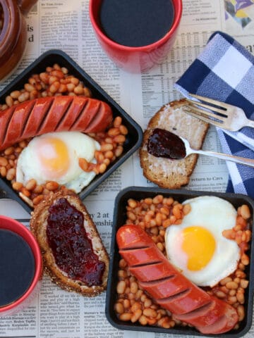 20 Minute Baked Bean Breakfast Skillet