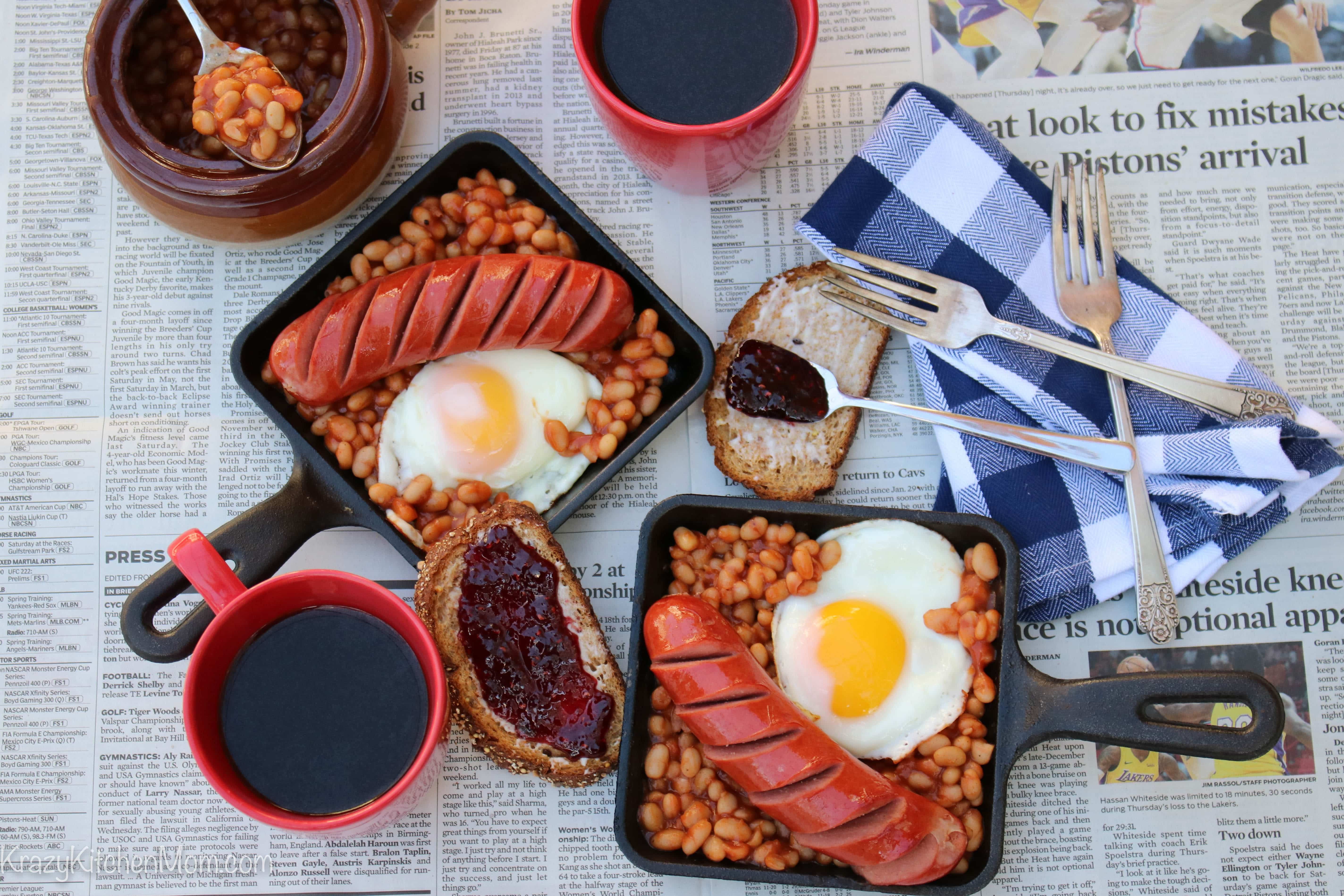 20 Minute Baked Bean Breakfast Skillet