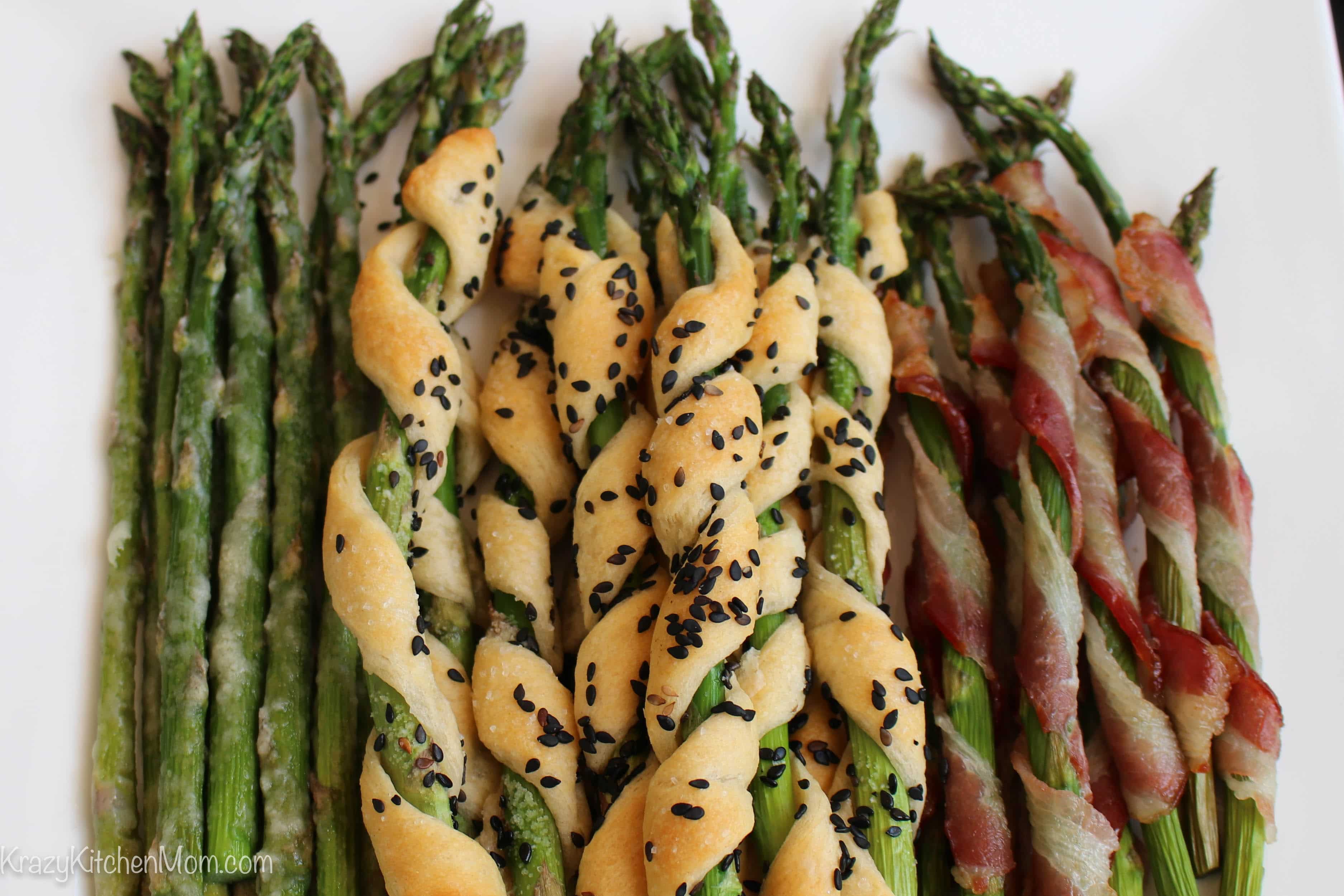 Roasted Asparagus Three Ways