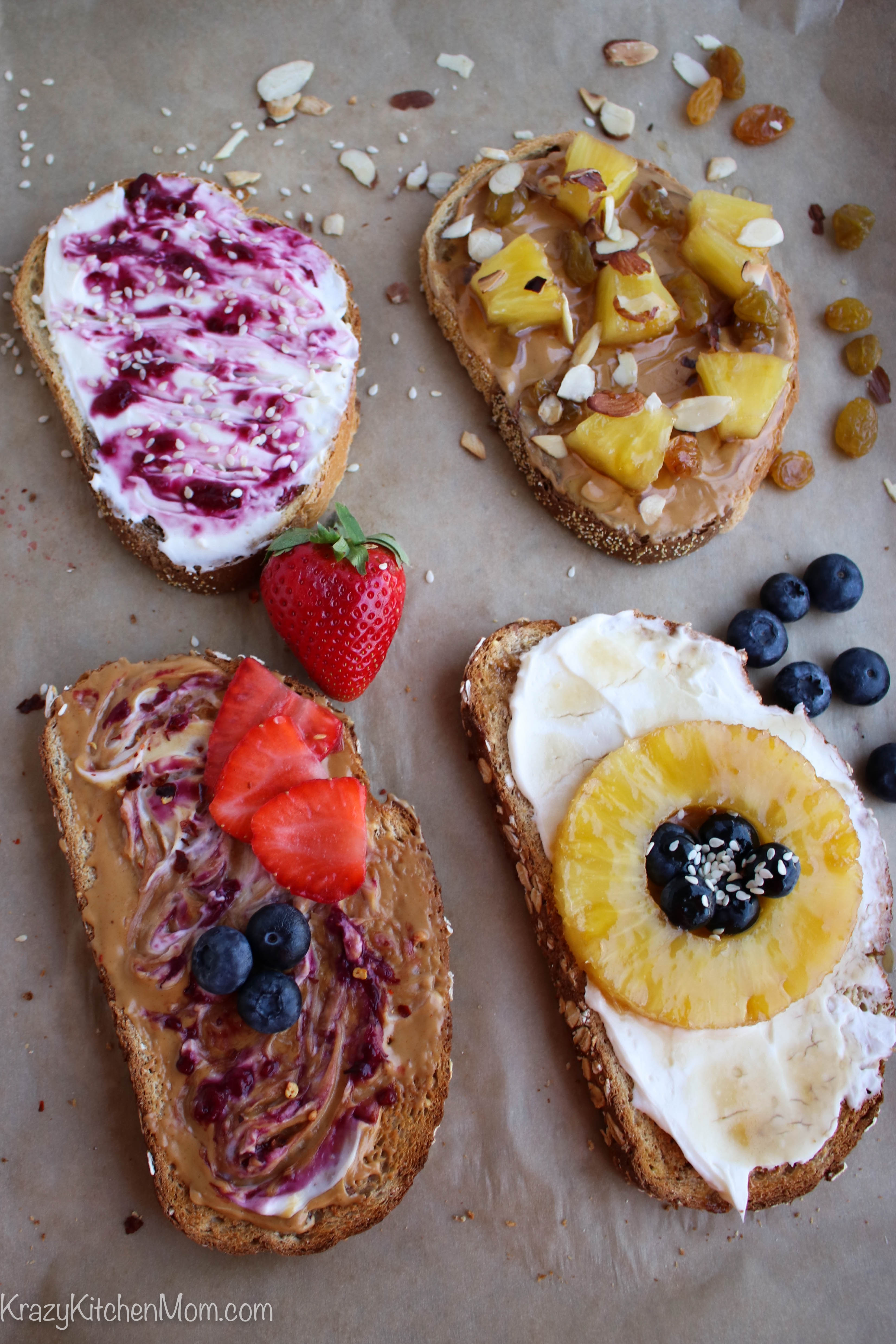 Fancy Breakfast Toast Four Ways