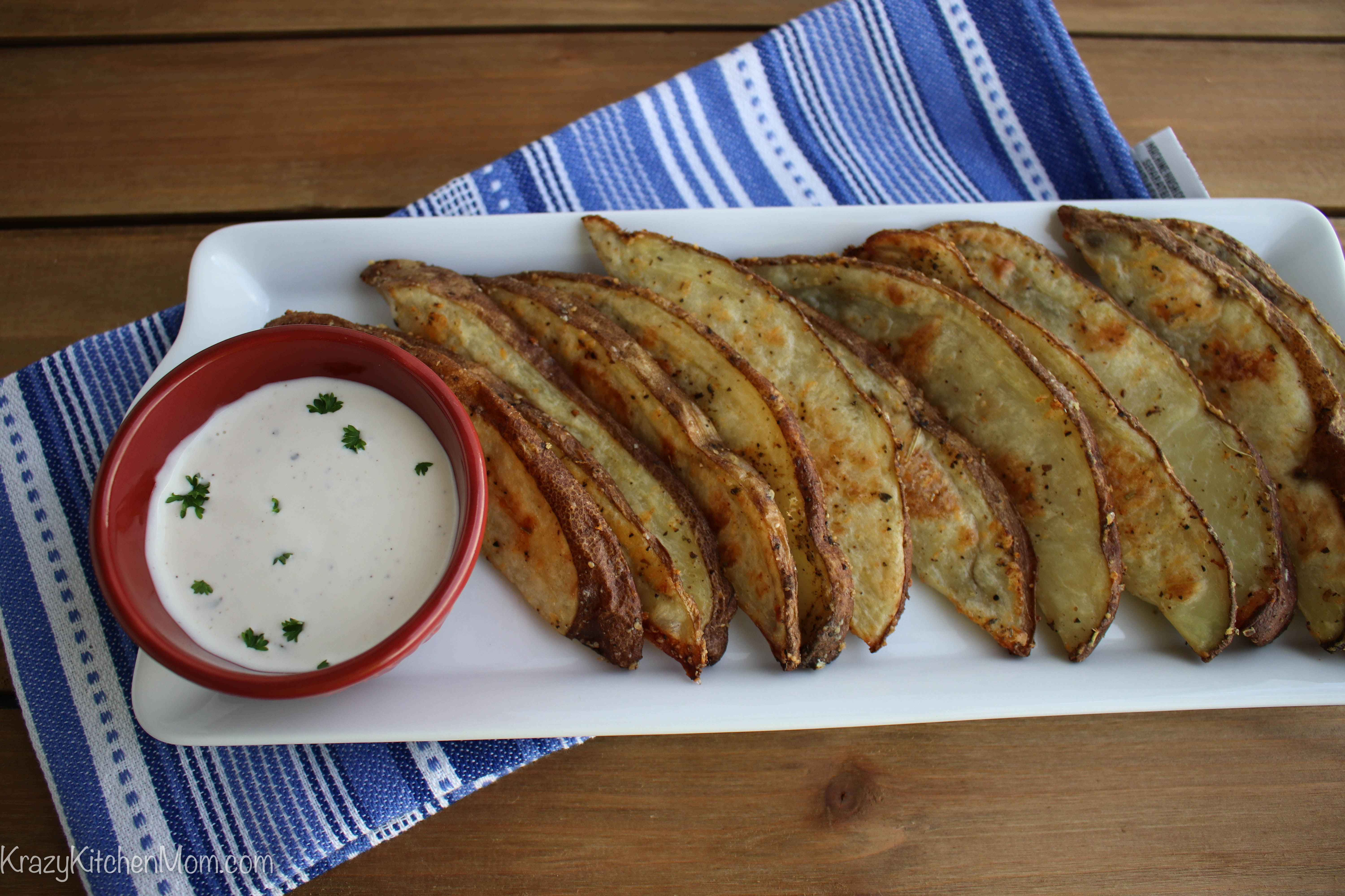 Parmesan Herb Baked Potato Wedges