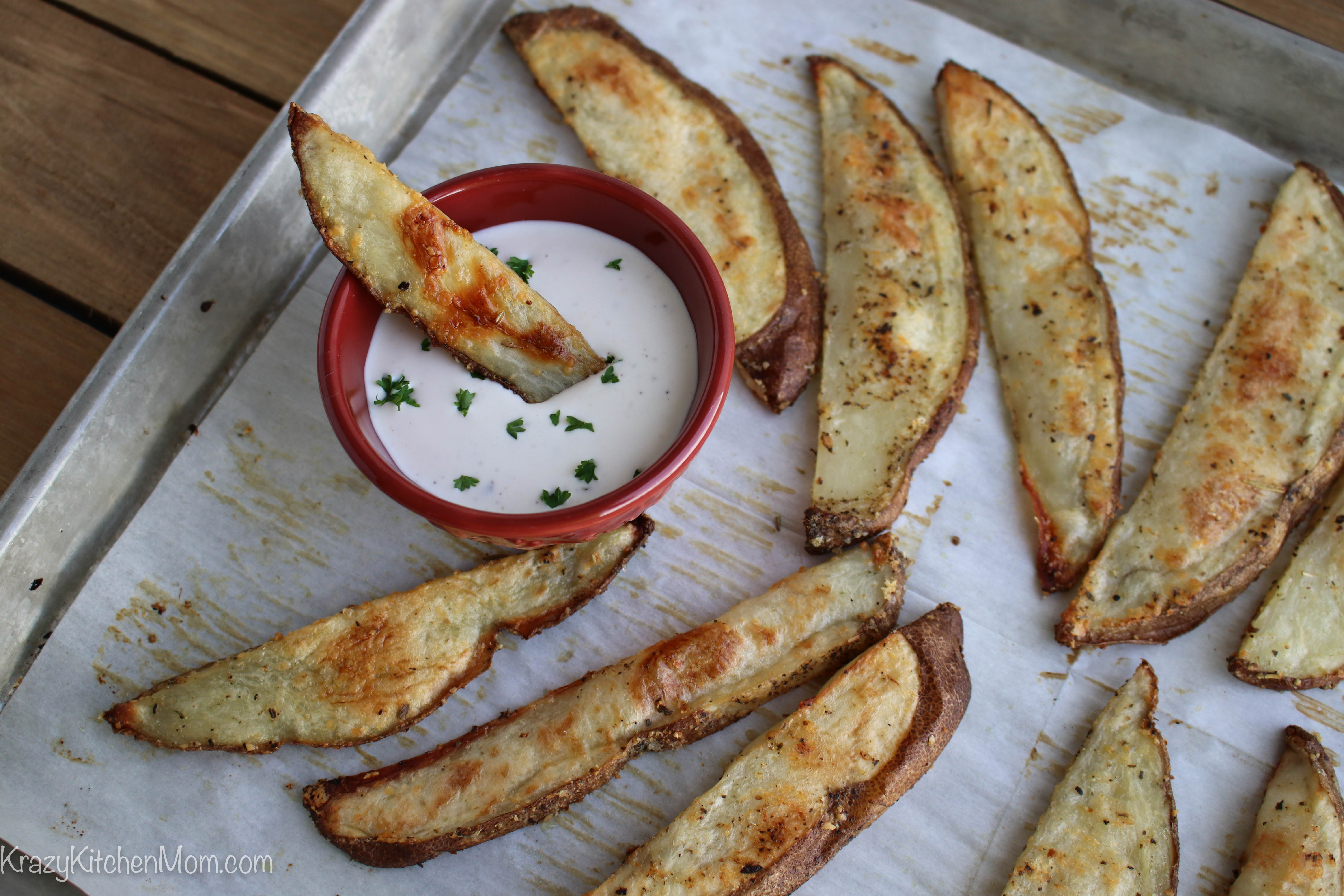 Parmesan Herb Baked Potato Wedges