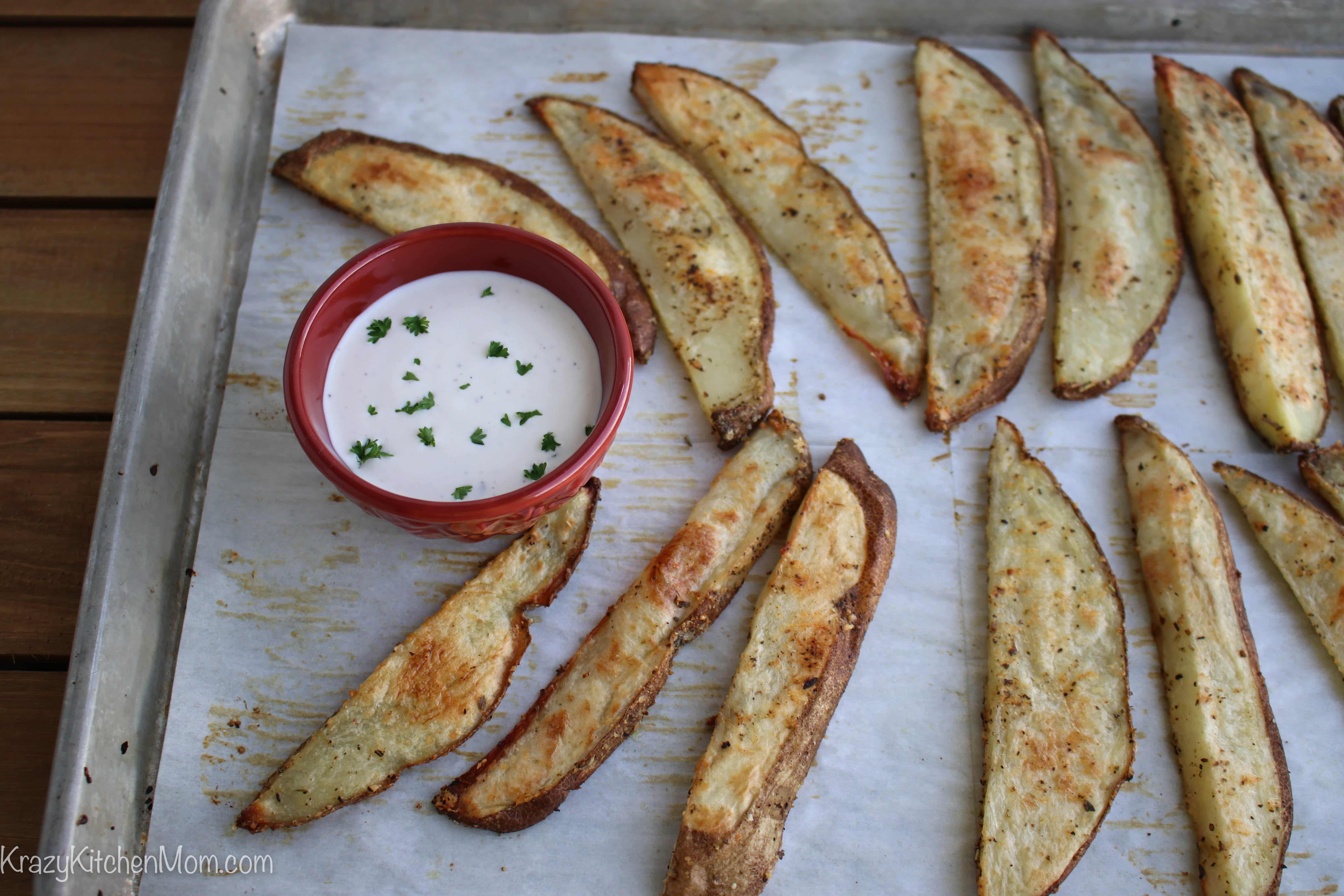 Parmesan Herb Baked Potato Wedges