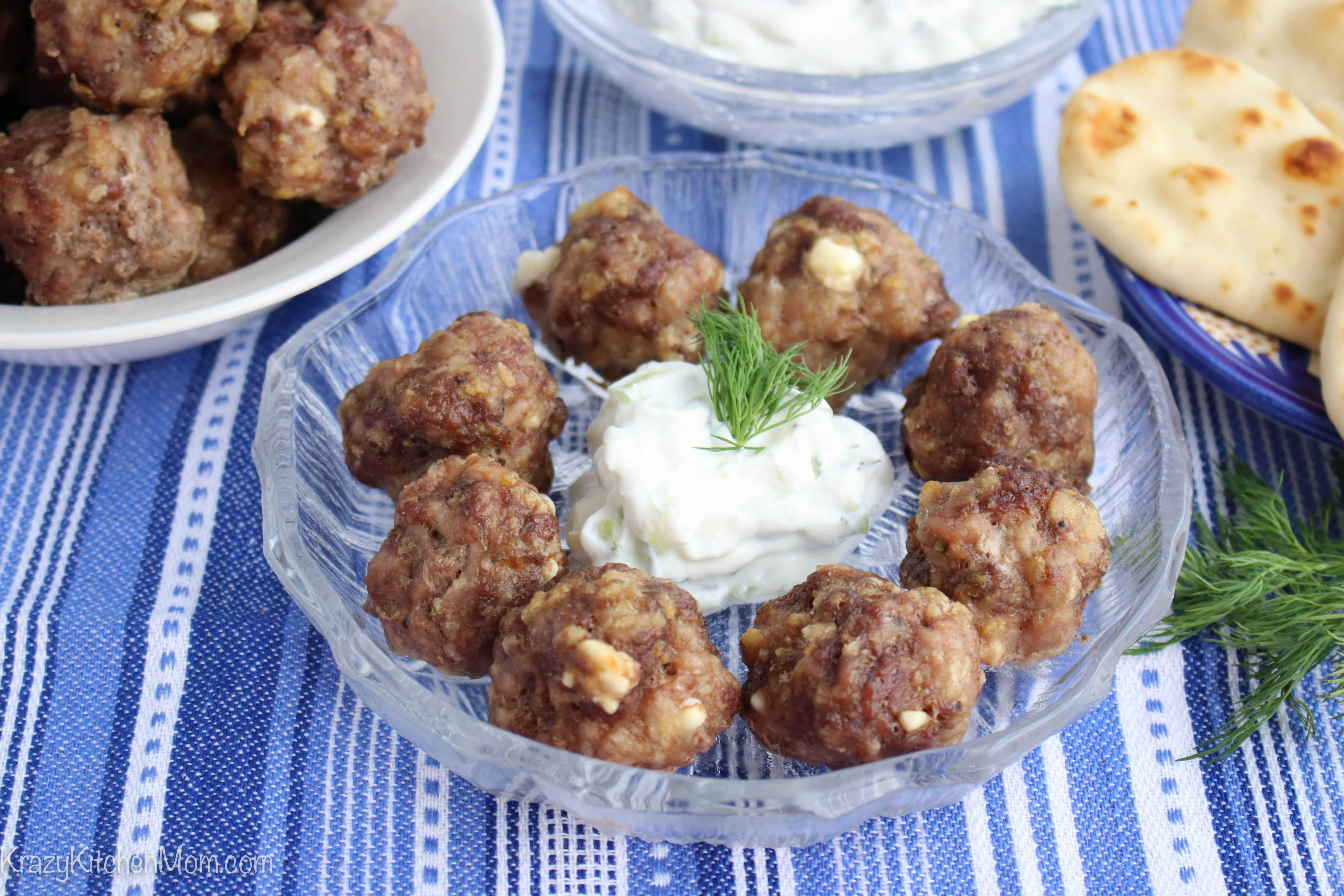 Greek Style Meatballs B | Krazy Kitchen Mom