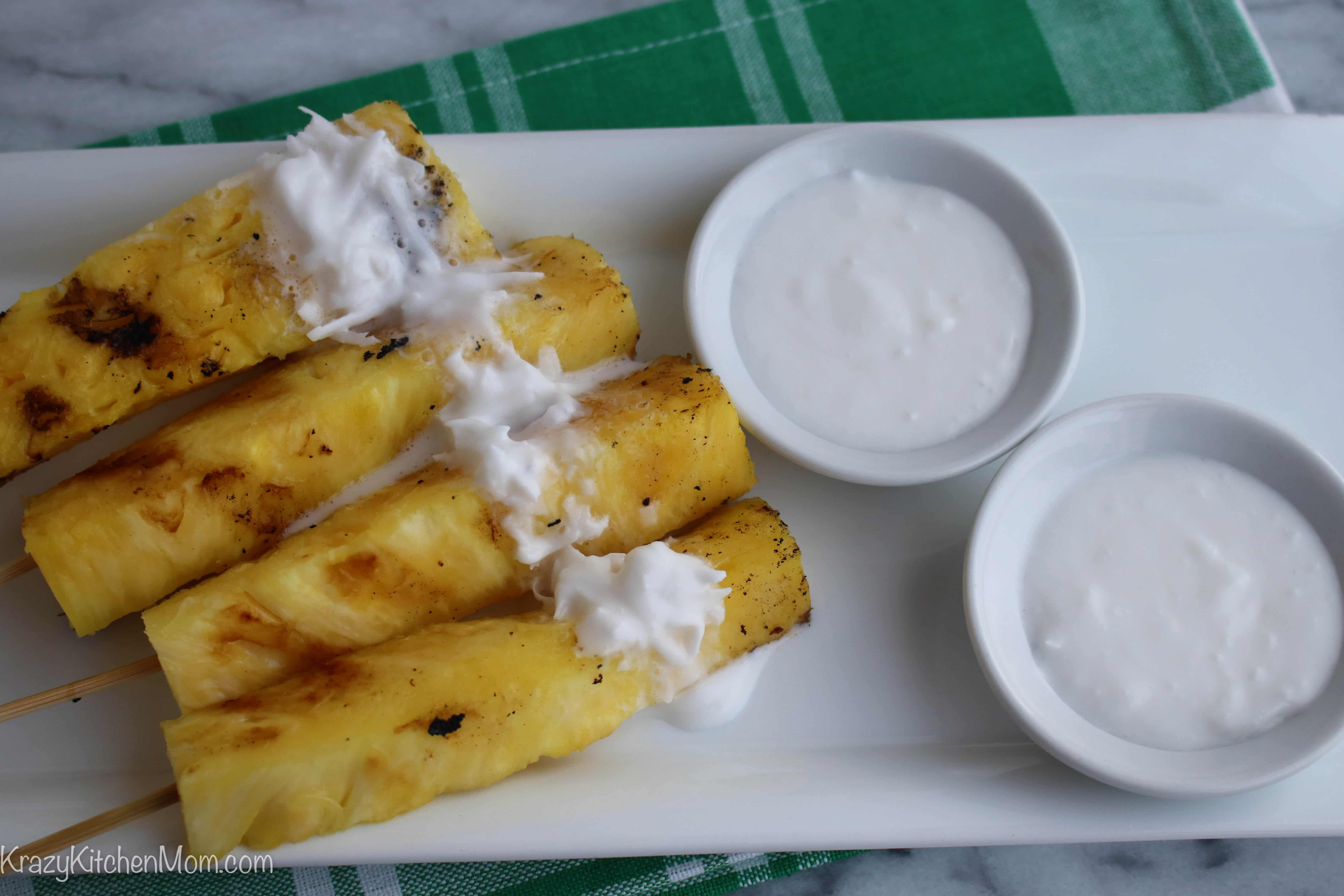 Grilled Pineapple With Coconut Rum Sauce