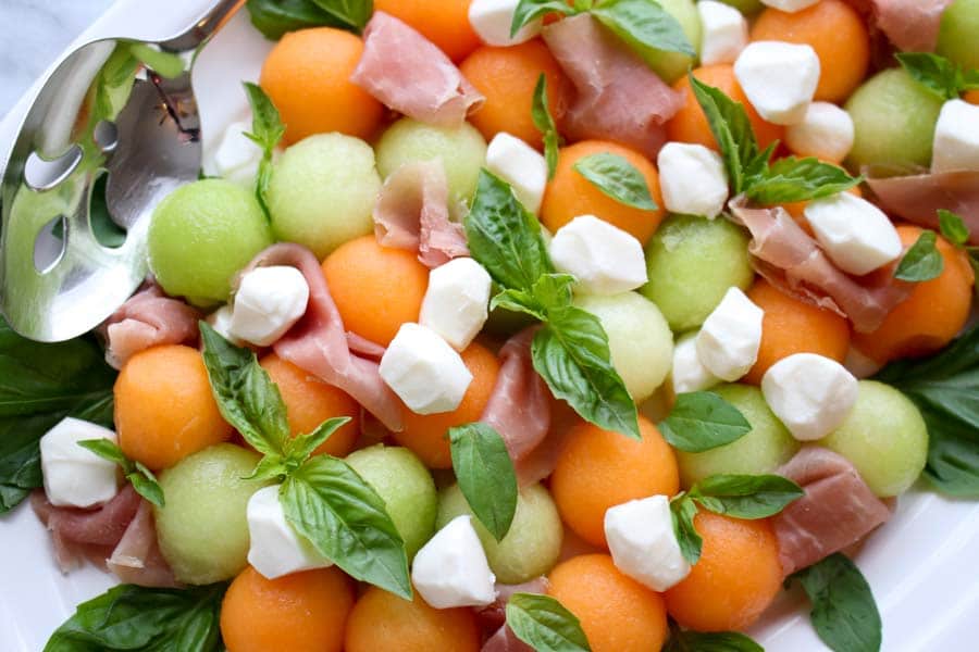 Melon Ball Prosciutto Salad A Krazy Kitchen Mom