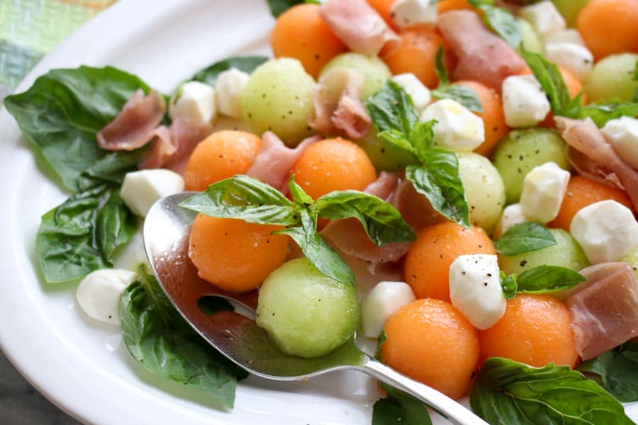 Melon Ball Prosciutto Salad F Krazy Kitchen Mom