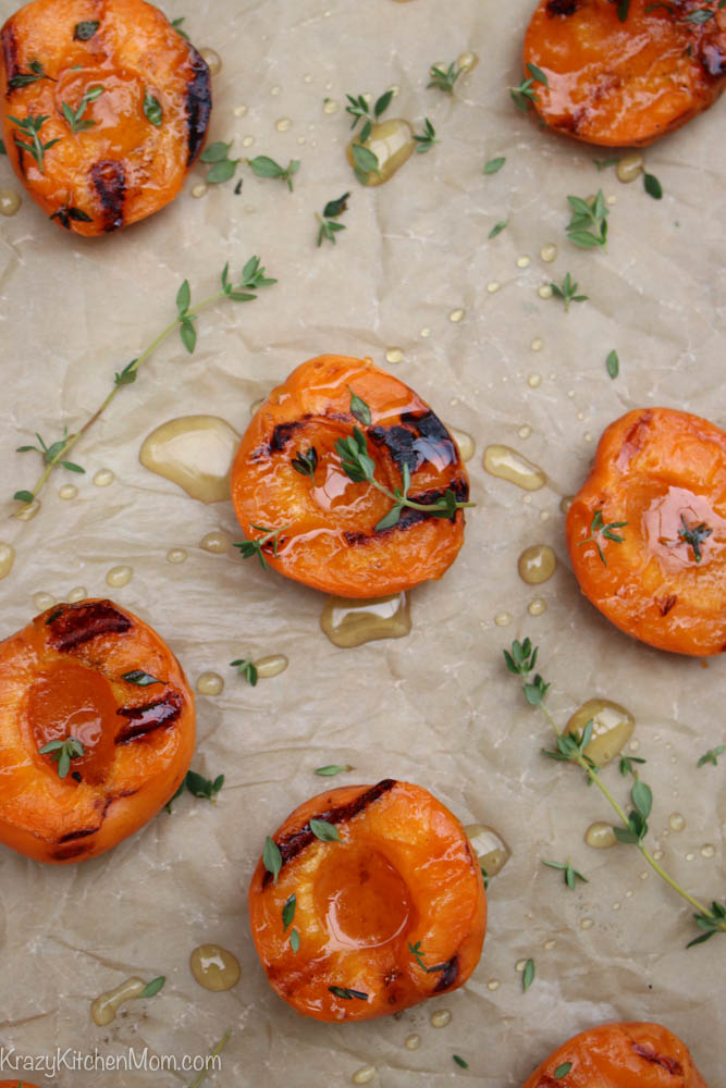 Honey and Thyme Grilled Apricots