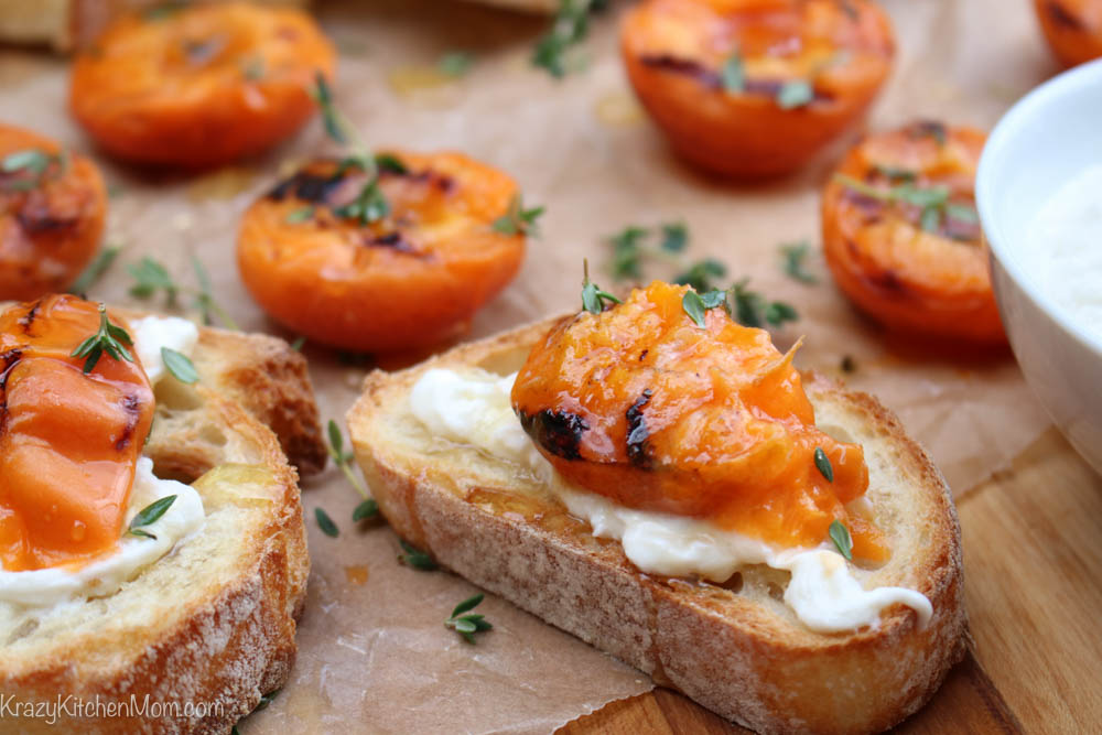 Honey and Thyme Grilled Apricots