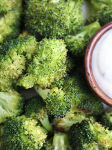 Oven Roasted Broccoli with Lemon Aioli