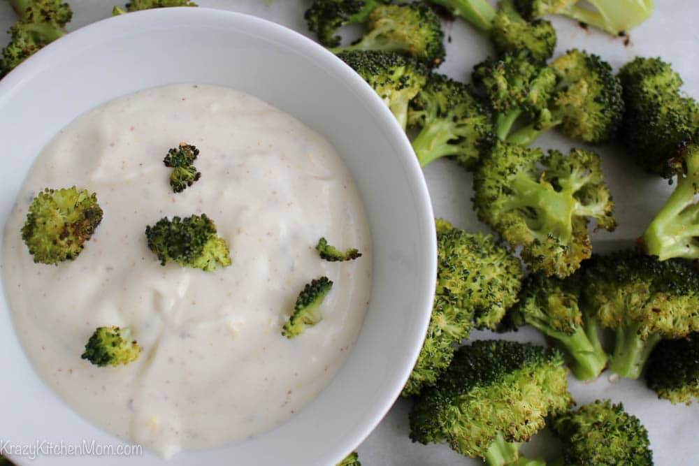 Oven Roasted Broccoli with Lemon Aioli