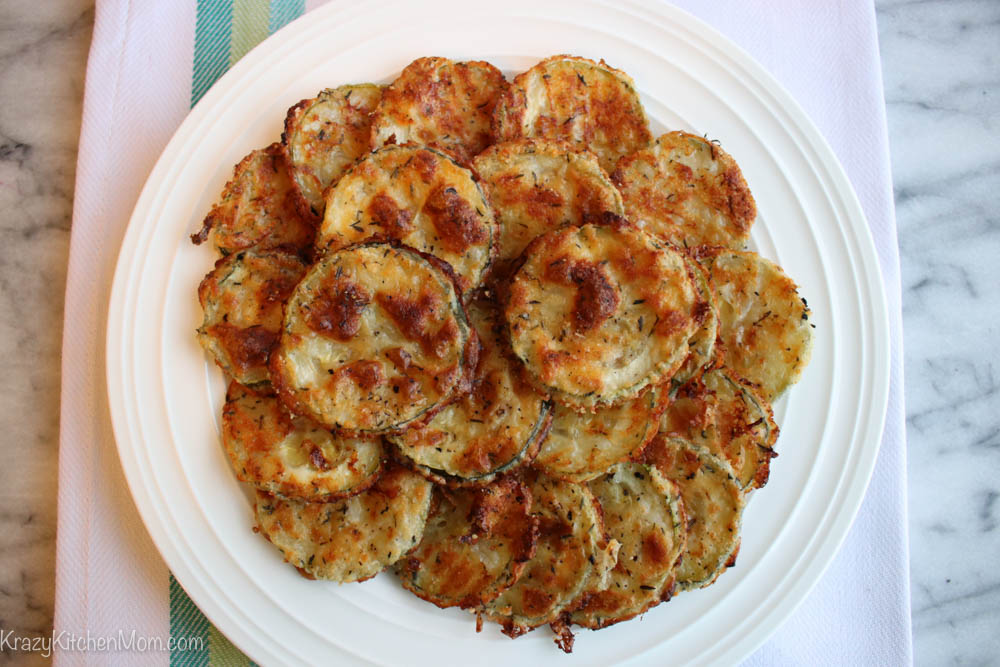 Roasted Parmesan Zucchini Chips